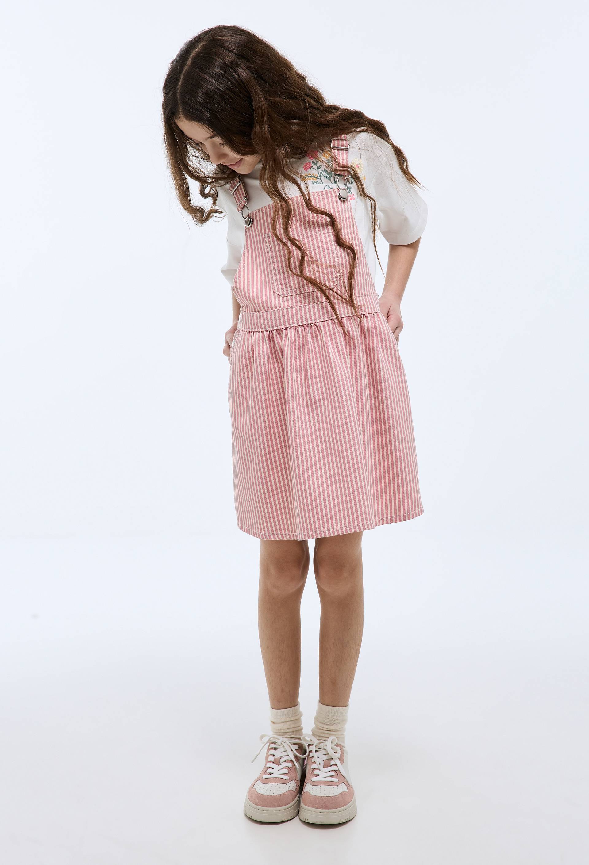 Robe chasuble en coton, Rose, large image number 0.0