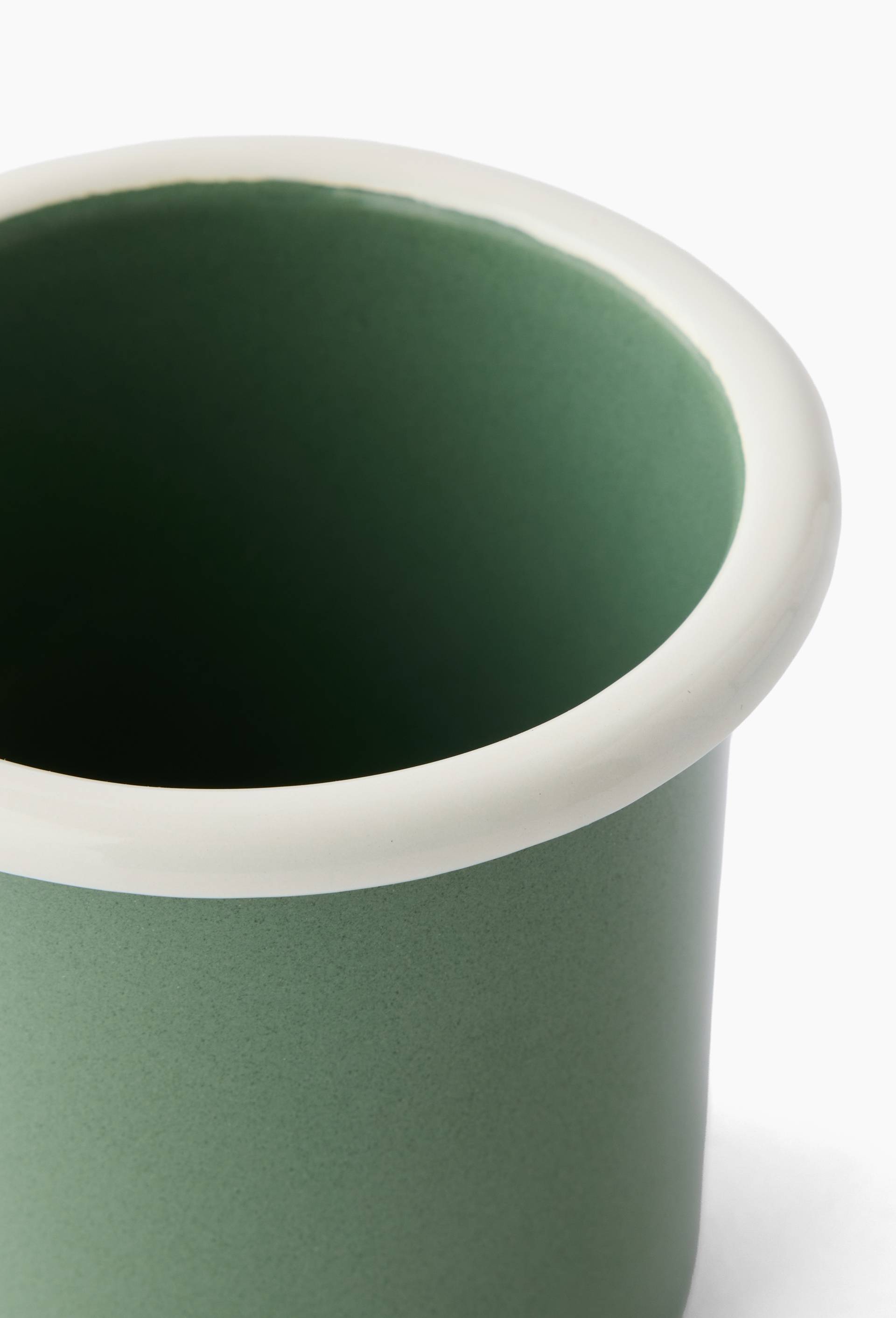 Tasse expresso en m&eacute;tal &eacute;maill&eacute;, 18cl, Vert, large image number 1.0