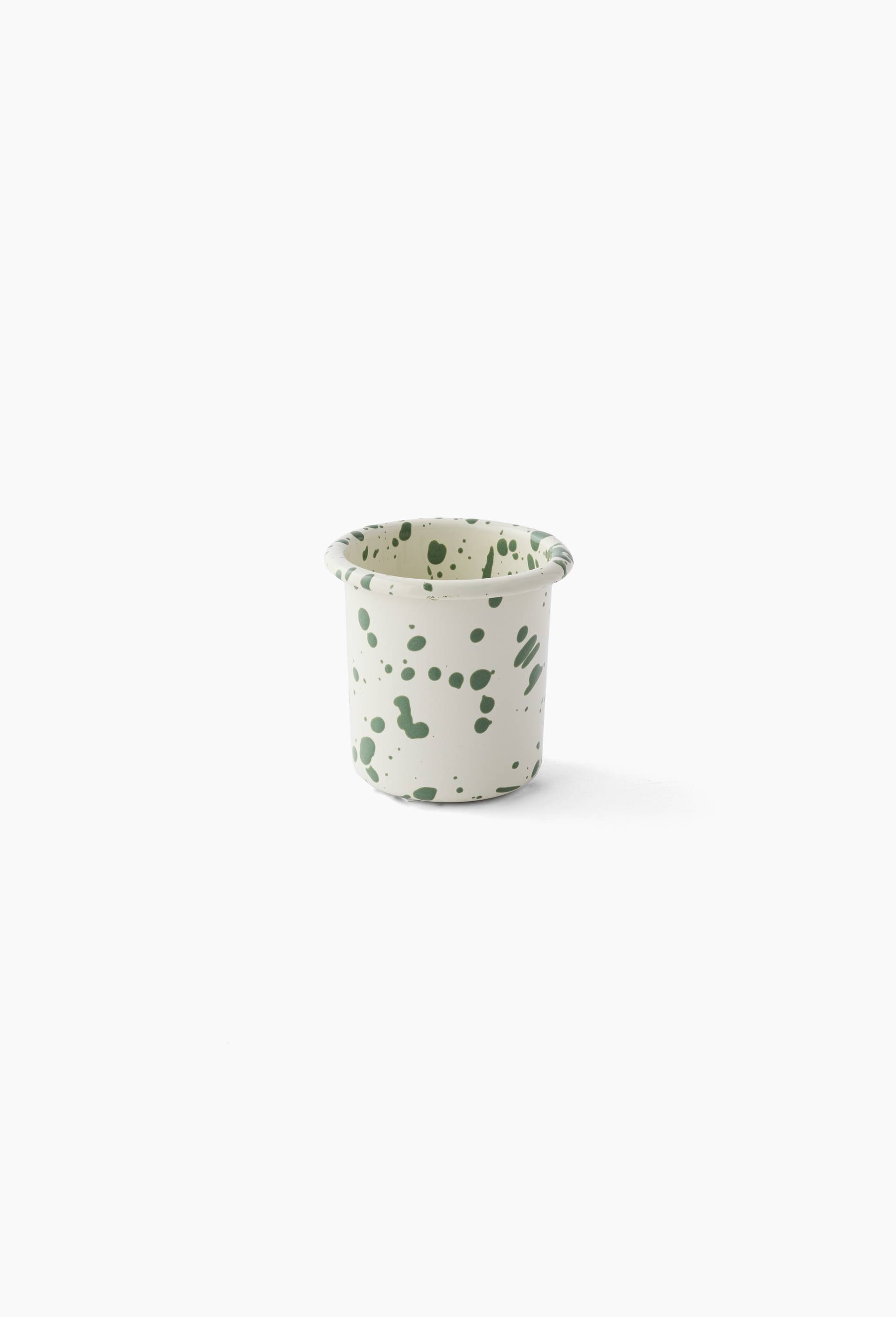 Tasse finition tachet&eacute;e, 18cl, Vert, large image number 0.0