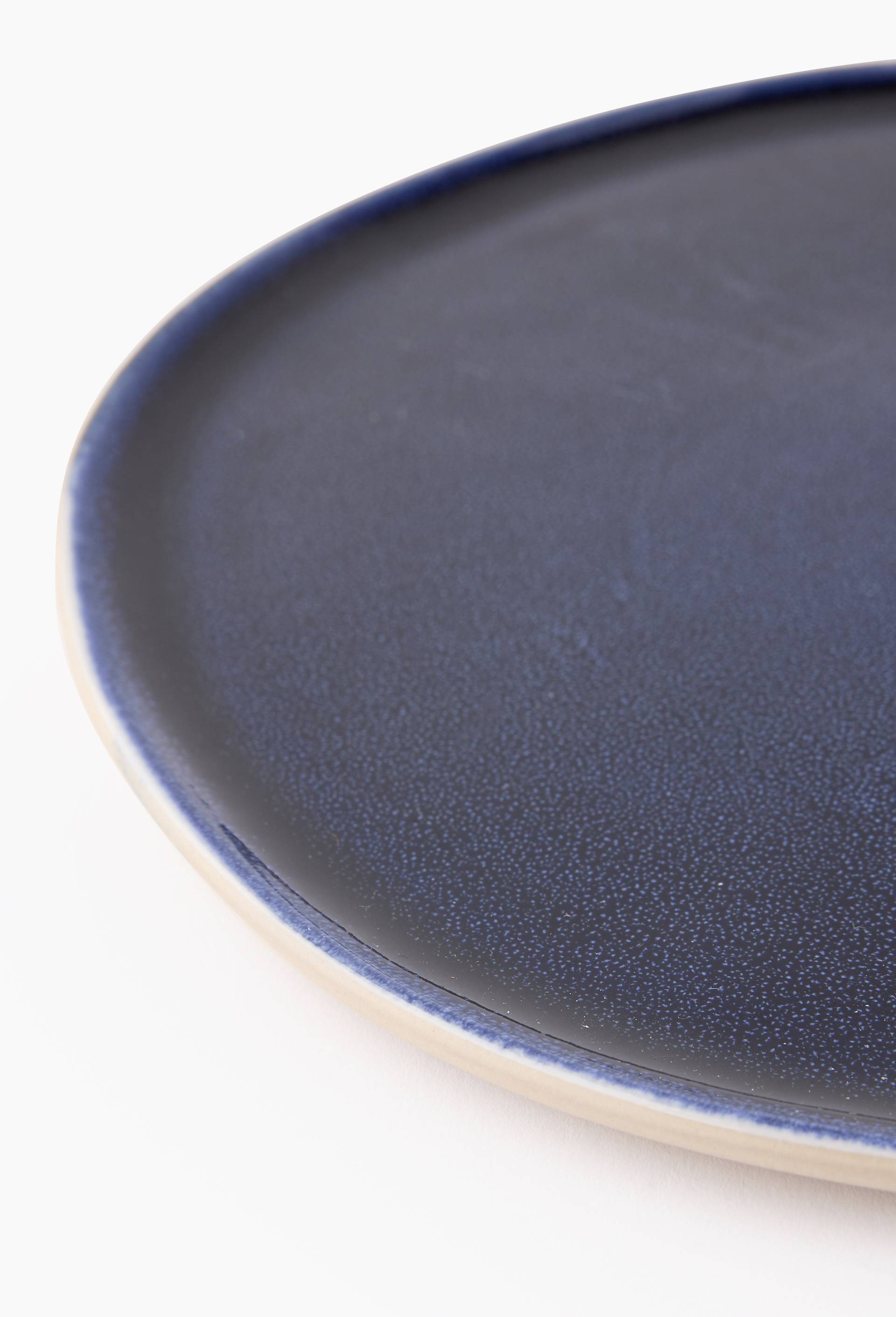 Assiette &agrave; dessert finition r&eacute;active, 21cm, Bleu fonc&eacute;, large image number 1