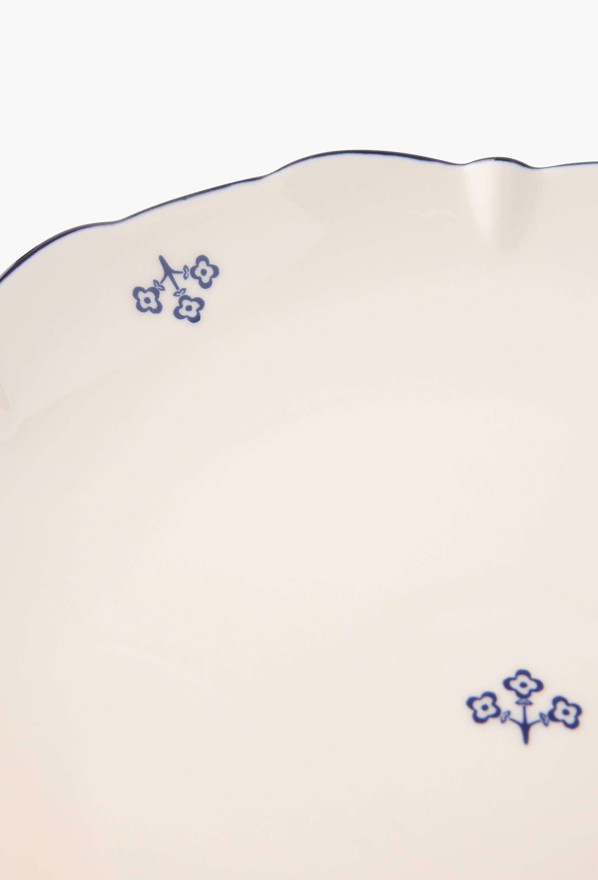 Assiette plate finition imprim&eacute;e, 26cm, Bleu fonc&eacute;, large image number 1
