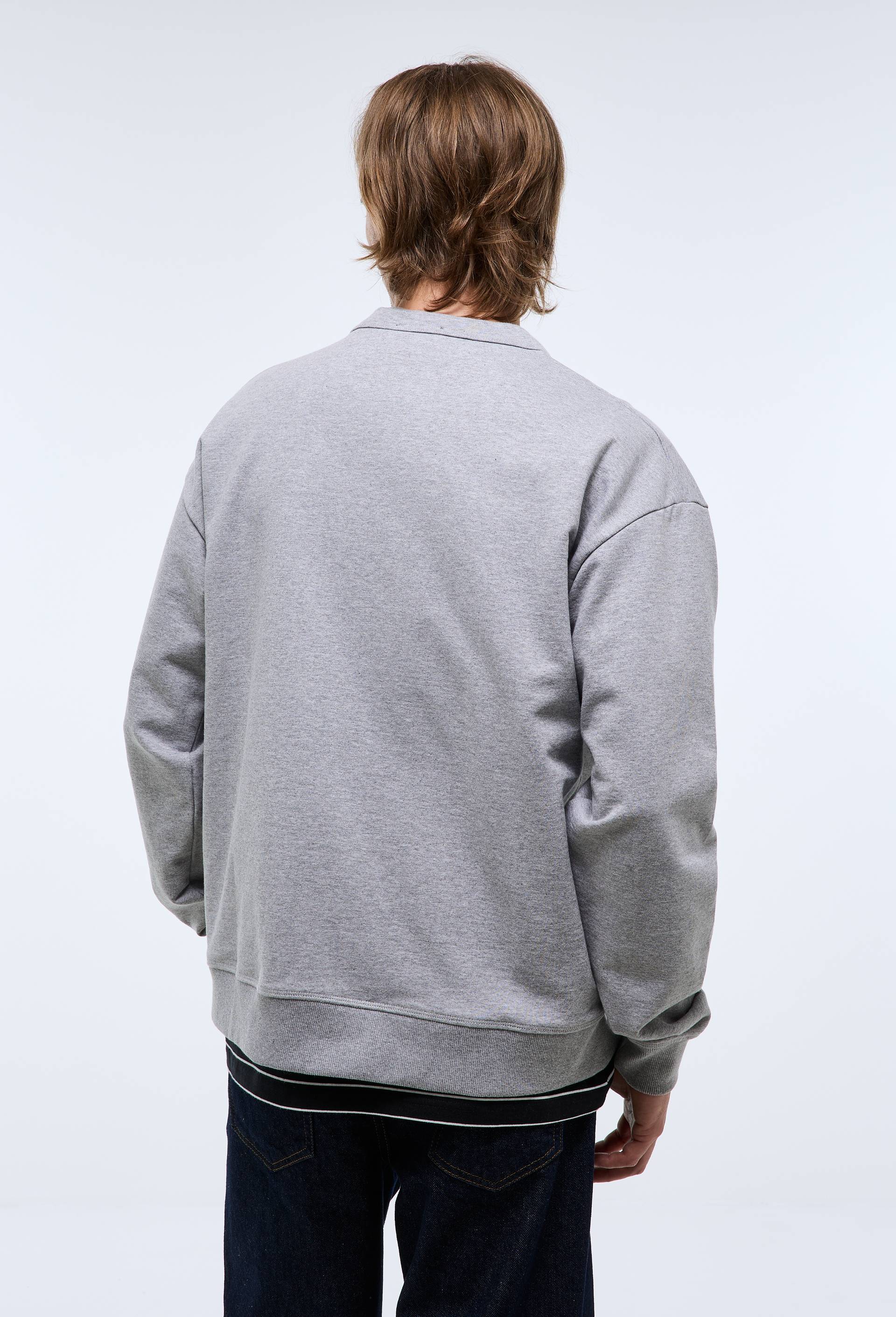 Gilet molleton en coton bio GOTS, Gris, large image number 3.0