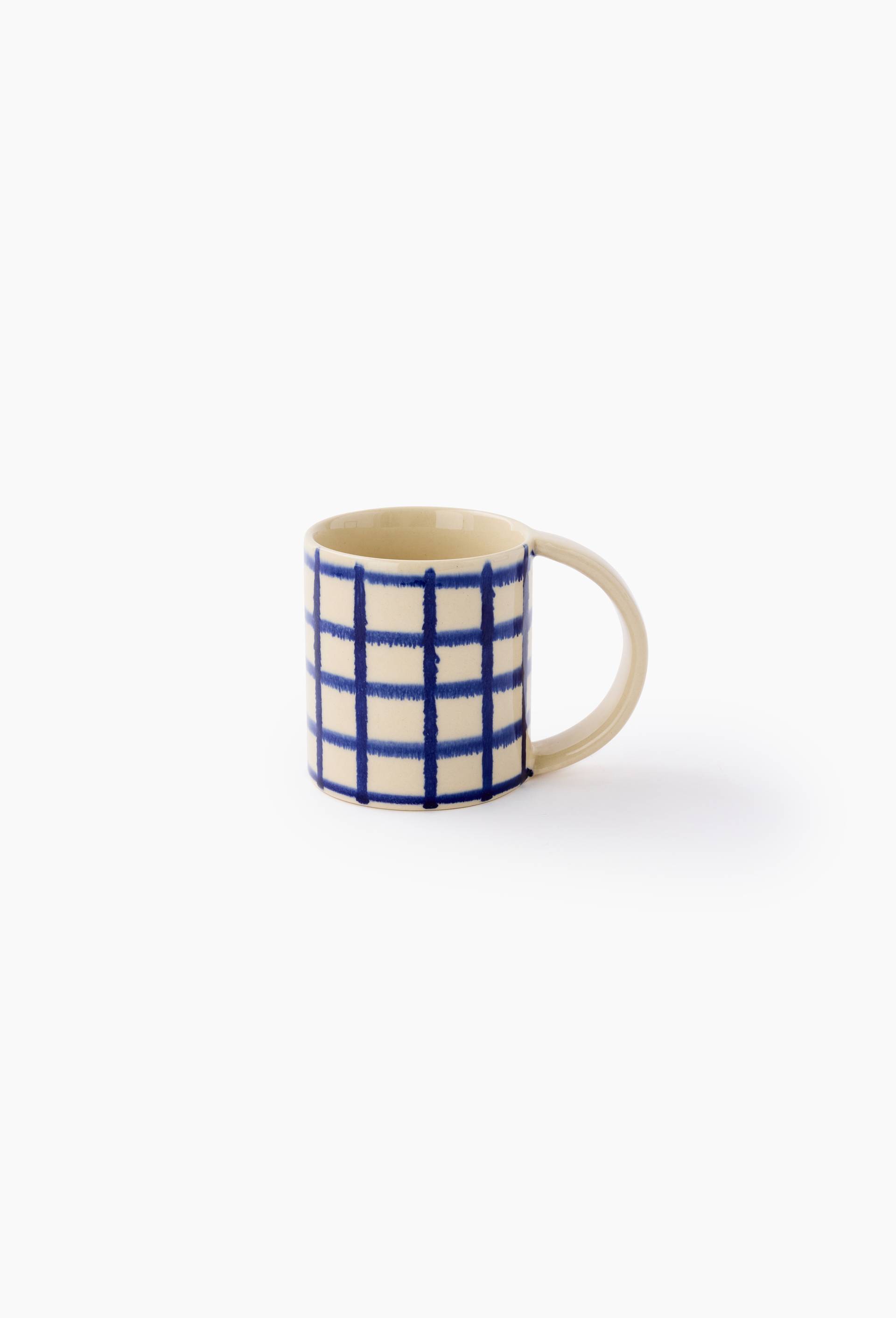 Mug finition peint &agrave; la main, 40cl, Ecru, large image number 0.0