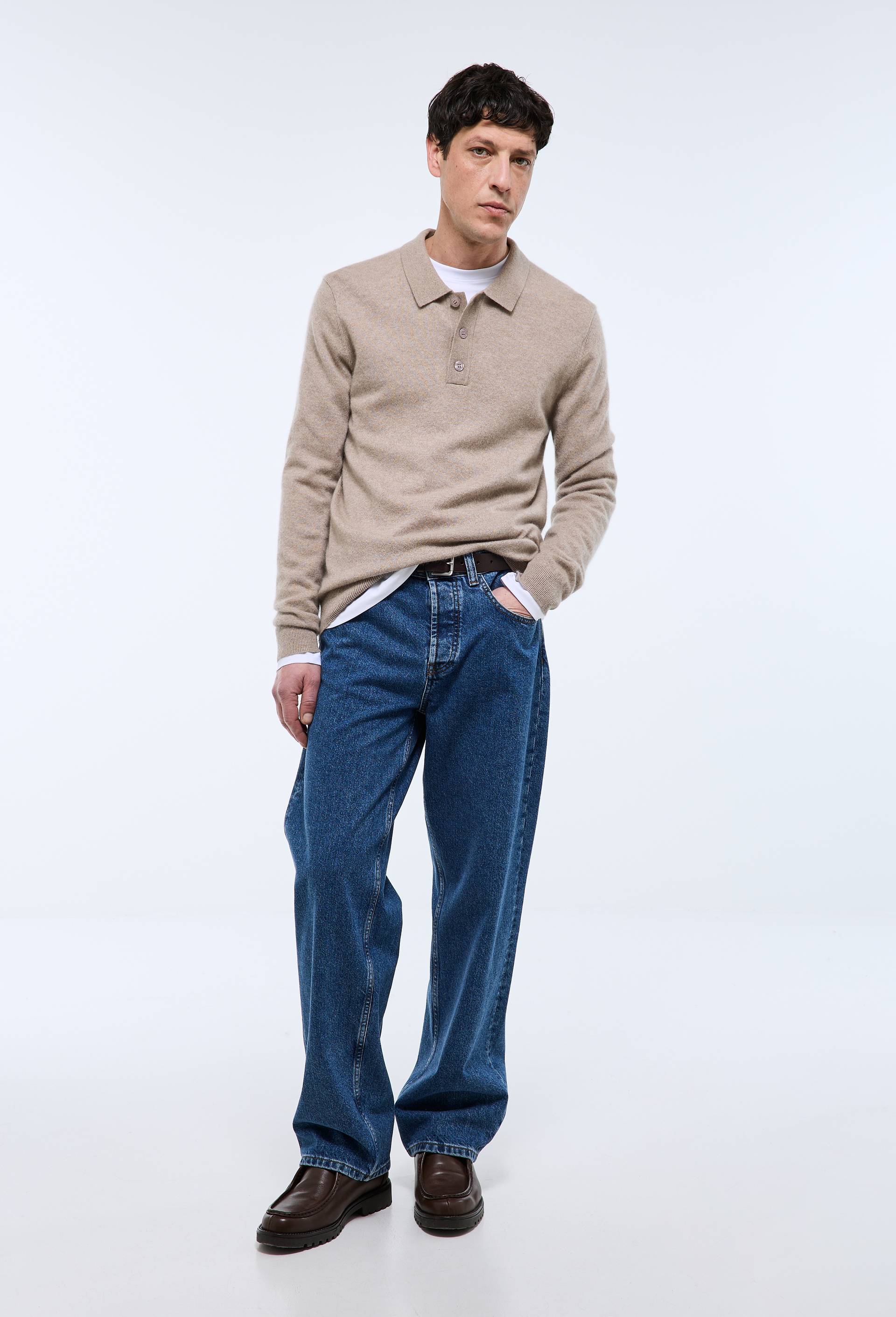 Jean large en coton, Bleu fonc&eacute;, large image number 0