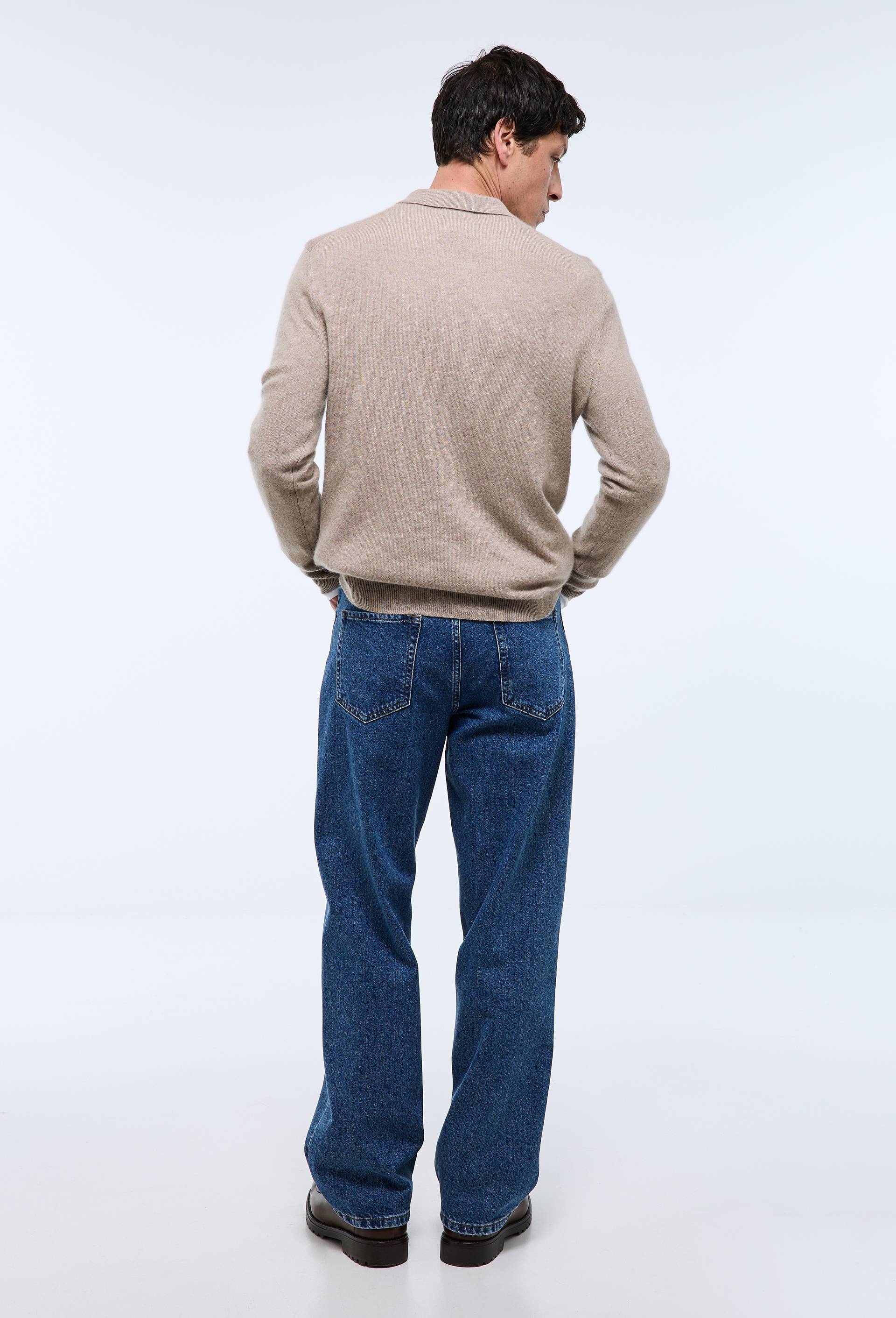 Jean large en coton, Bleu fonc&eacute;, large image number 1