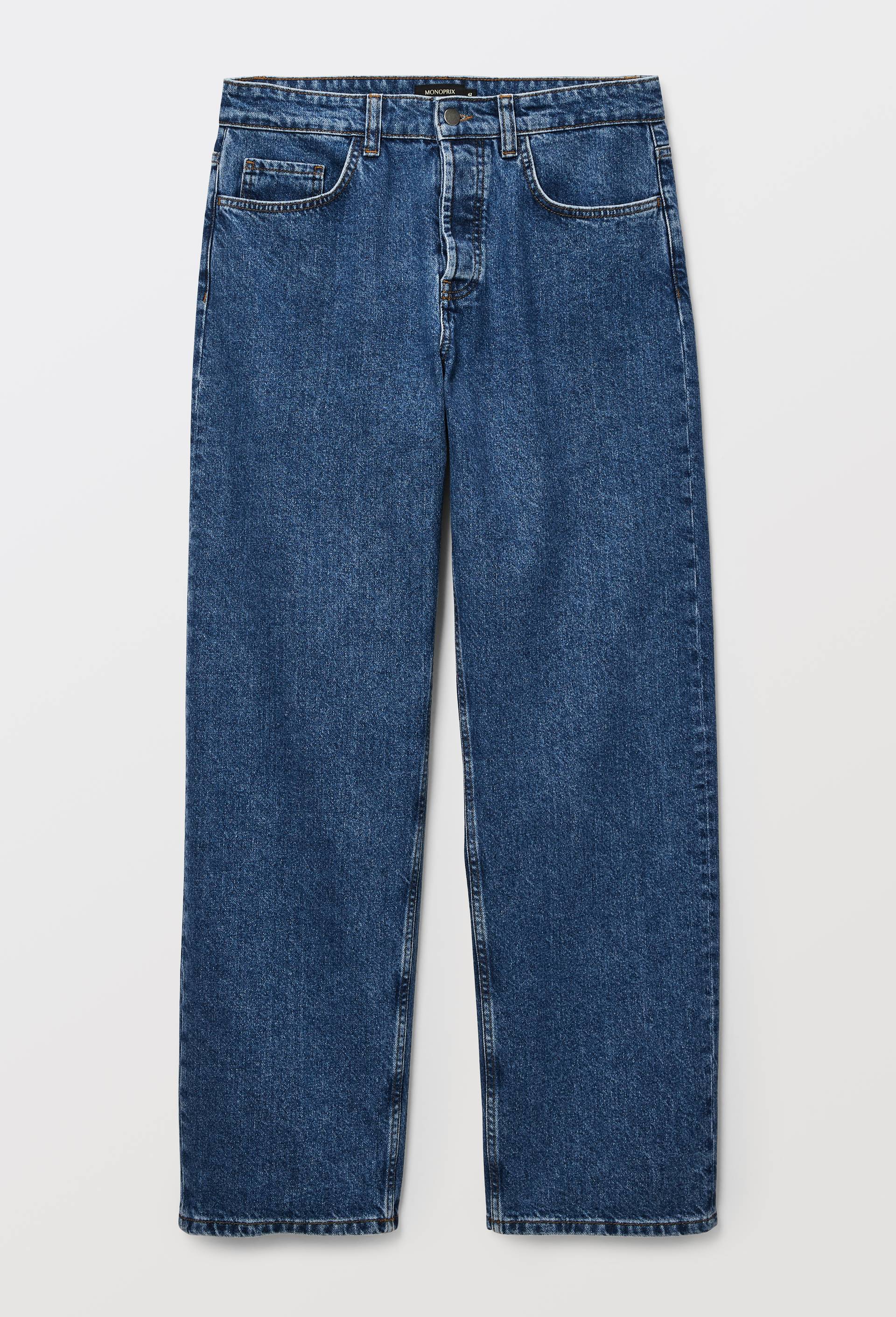 Jean large en coton, Bleu fonc&eacute;, large image number 2