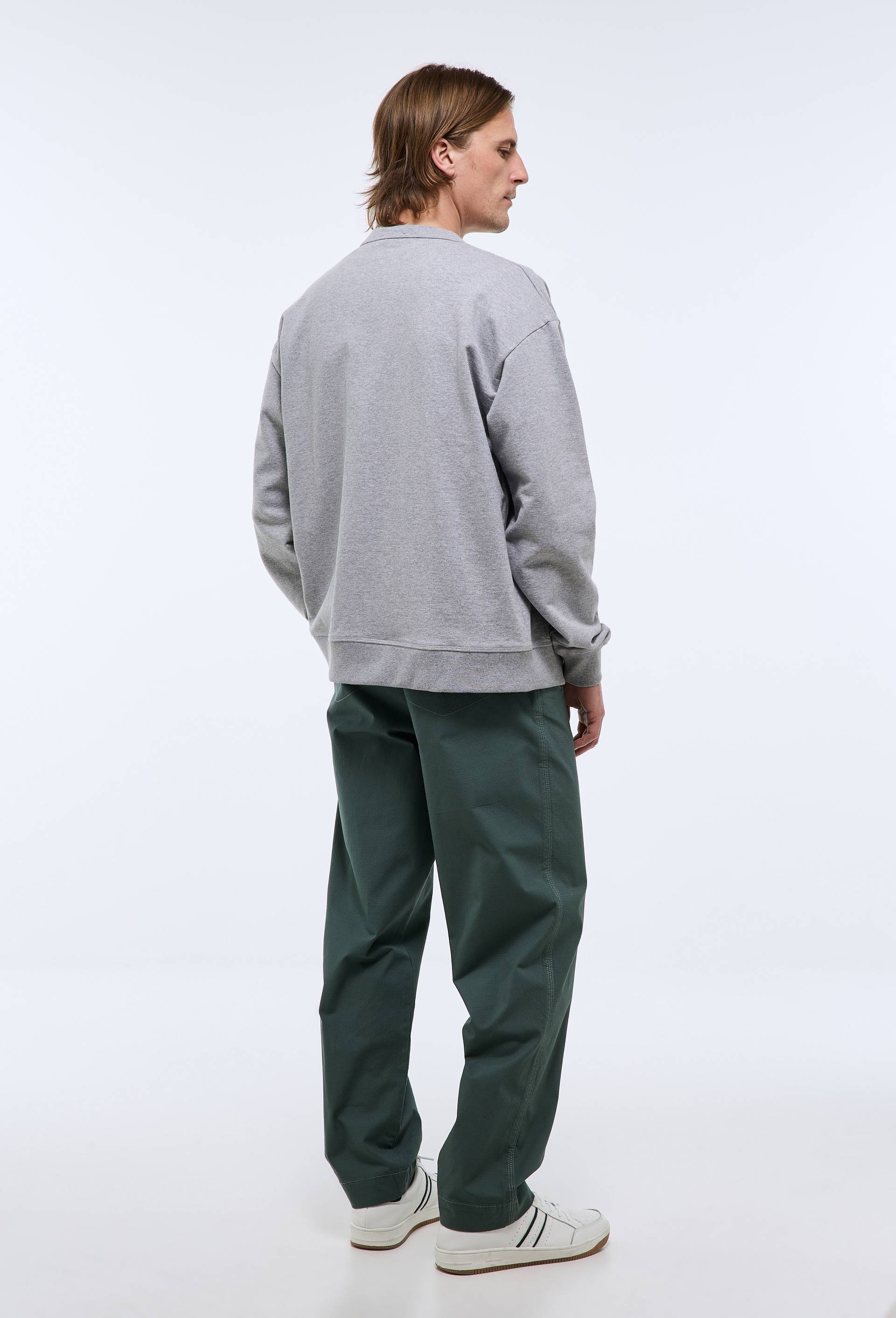 Pantalon en coton bio GOTS, Vert fonc&eacute;, large image number 2