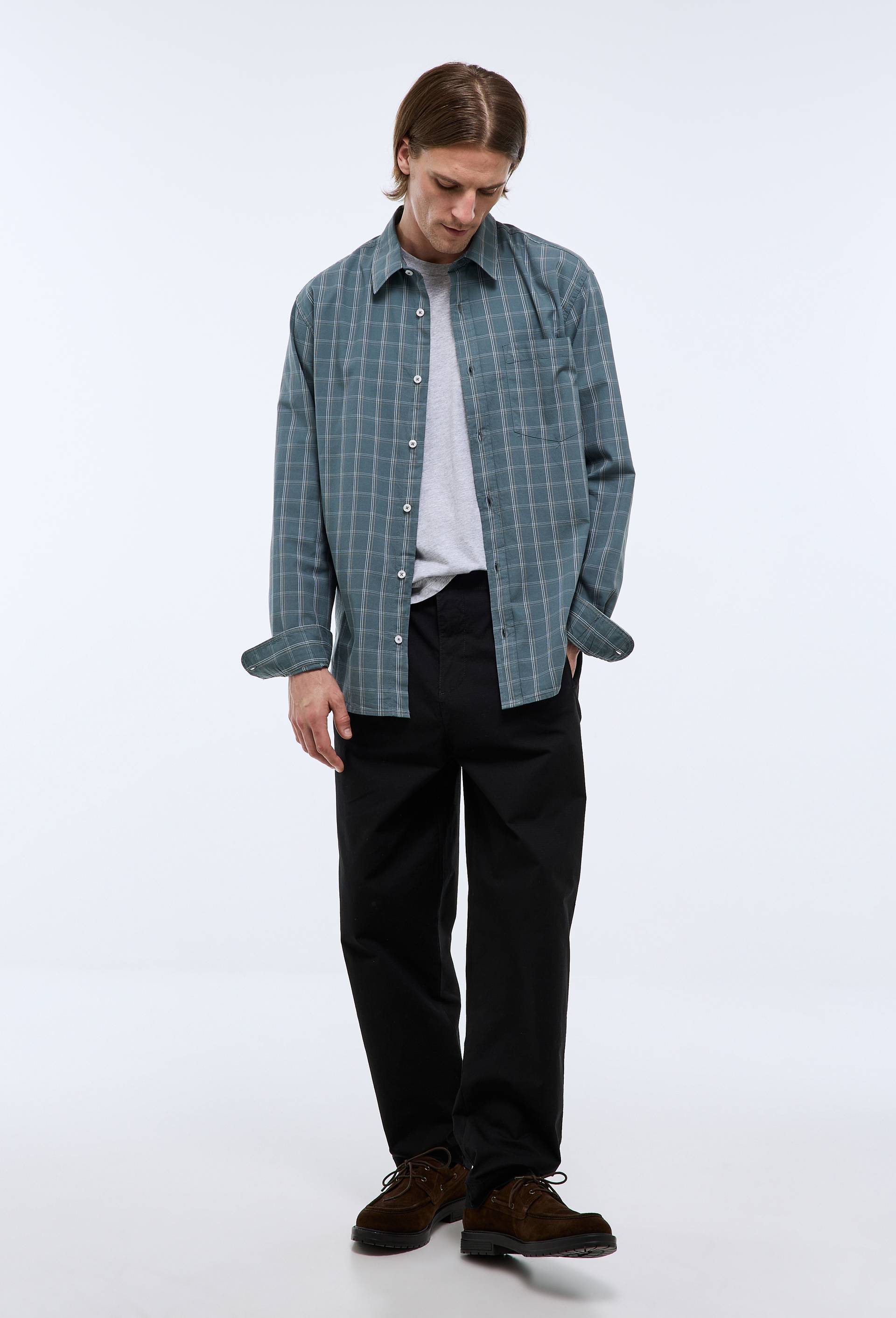 Pantalon en coton bio GOTS, Noir, swatch image