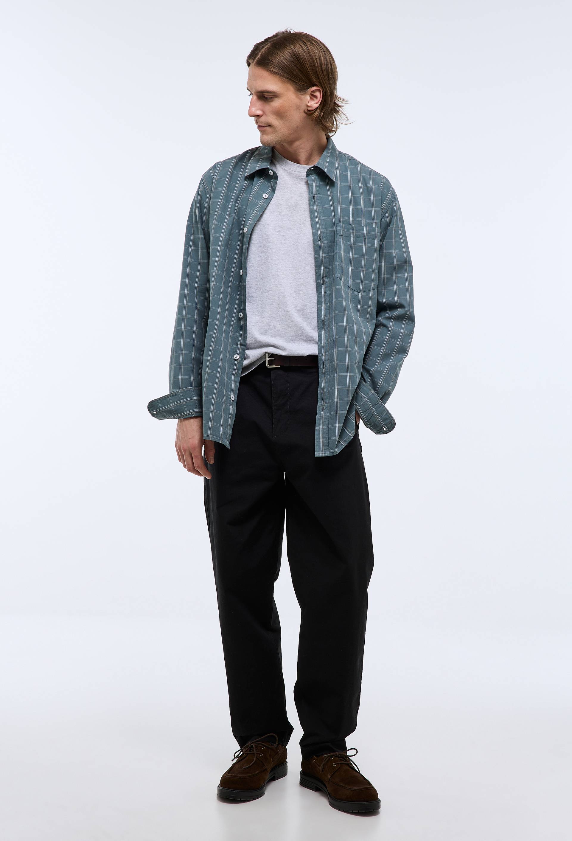 Pantalon en coton bio GOTS, Noir, large image number 1.0