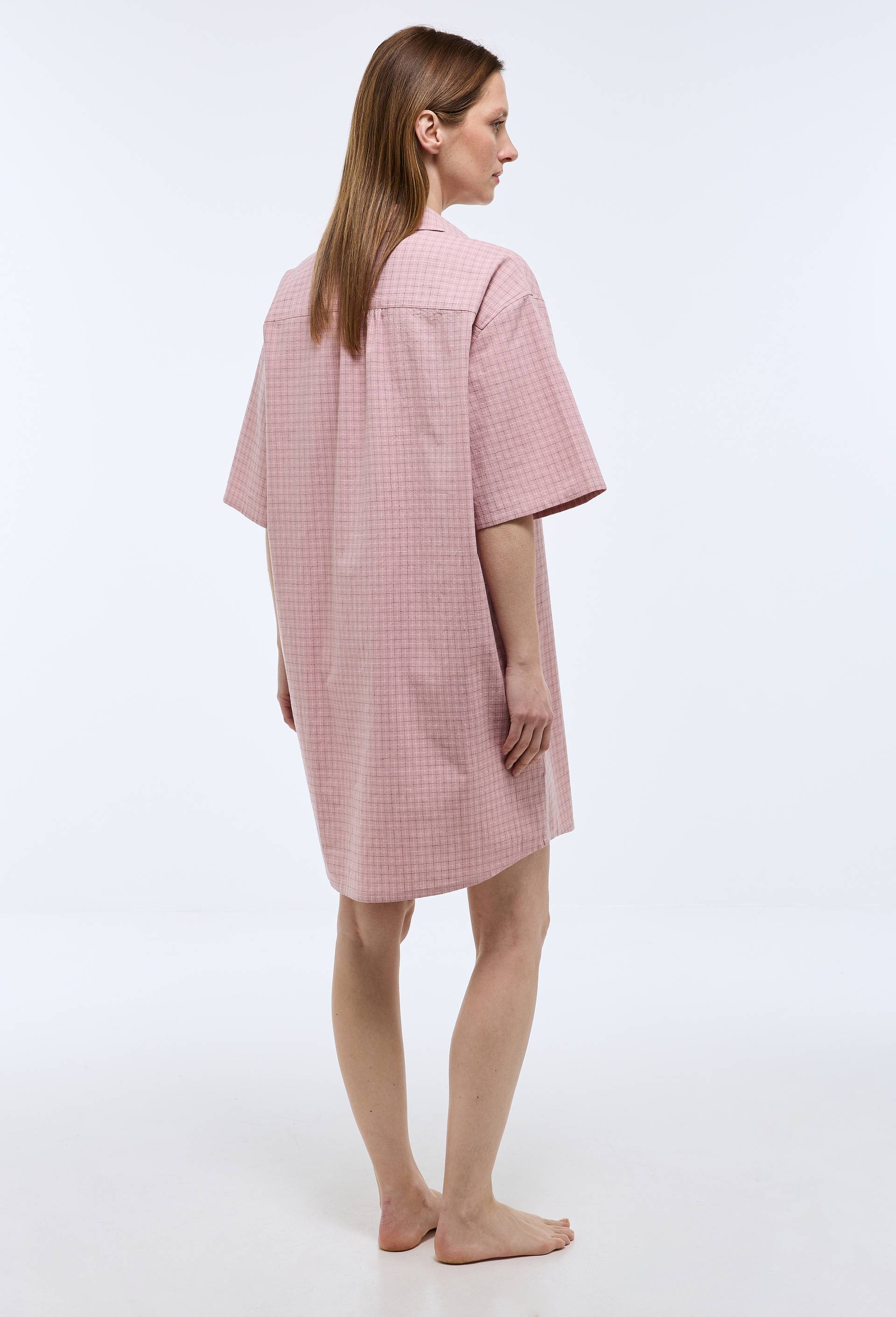Chemise de nuit manches longues en coton, Rose clair, large image number 2