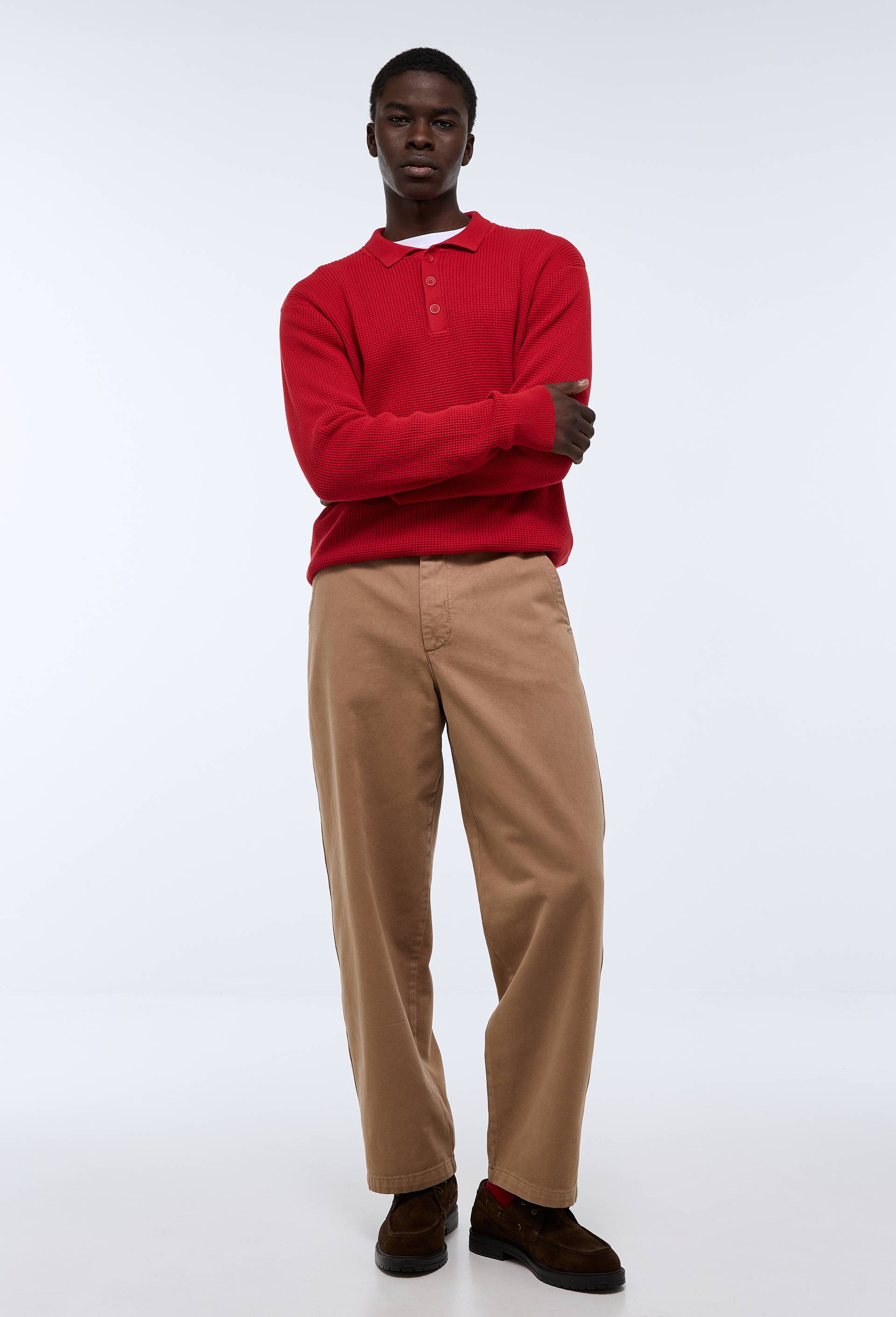 Pantalon en coton, Brun clair, large image number 1