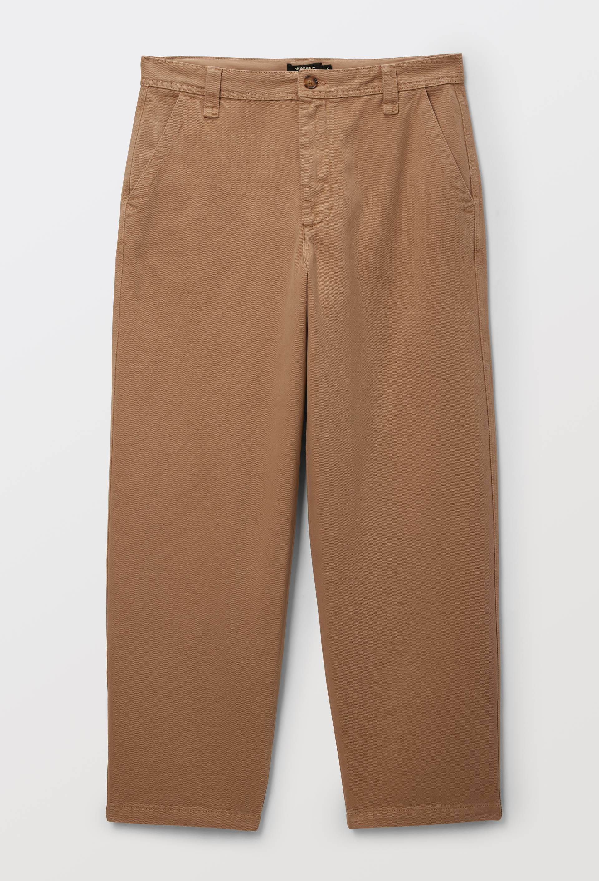 Pantalon en coton, Brun clair, large image number 3.0