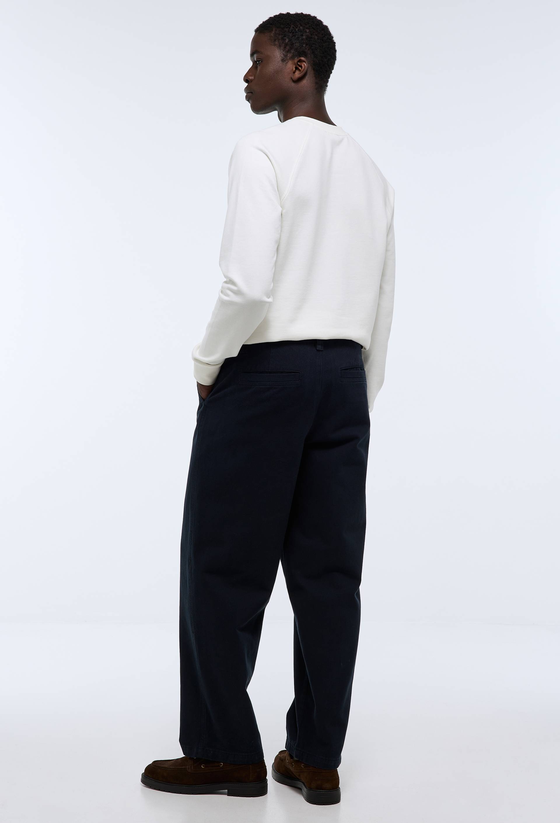 Pantalon en coton, Bleu fonc&eacute;, large image number 2