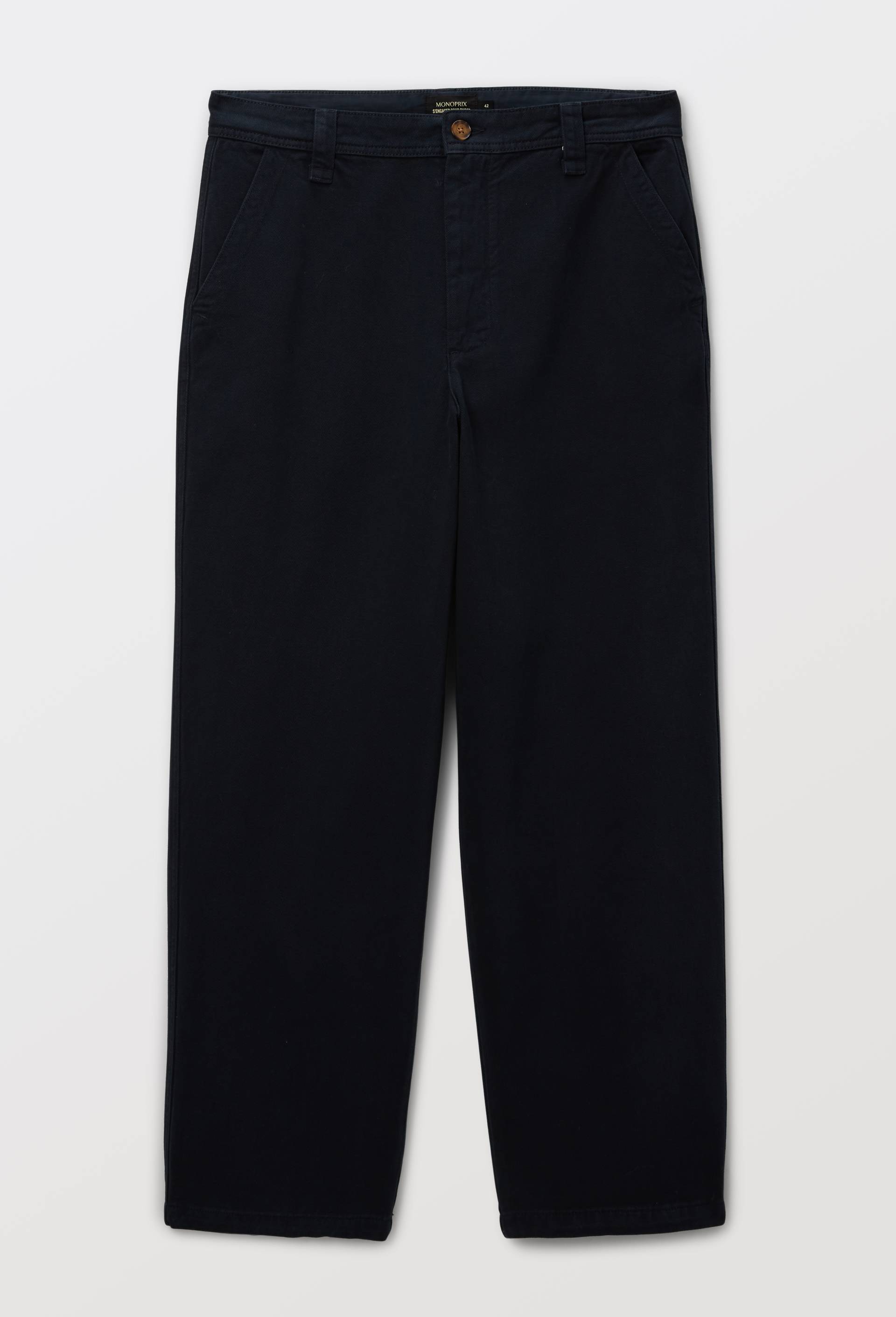 Pantalon en coton, Bleu fonc&eacute;, large image number 3.0
