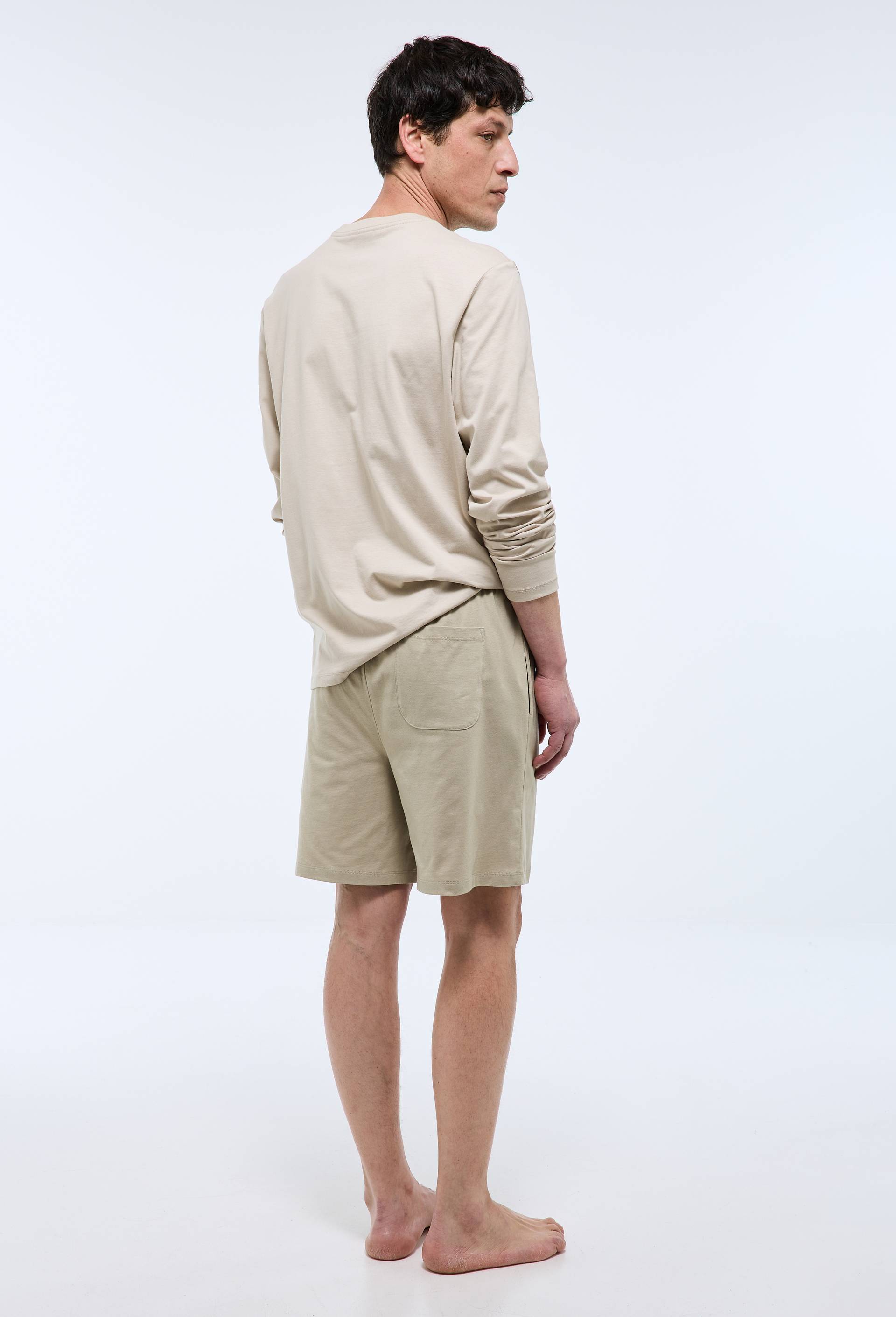 Bermuda en jersey de coton BIO GOTS, Beige, large image number 1