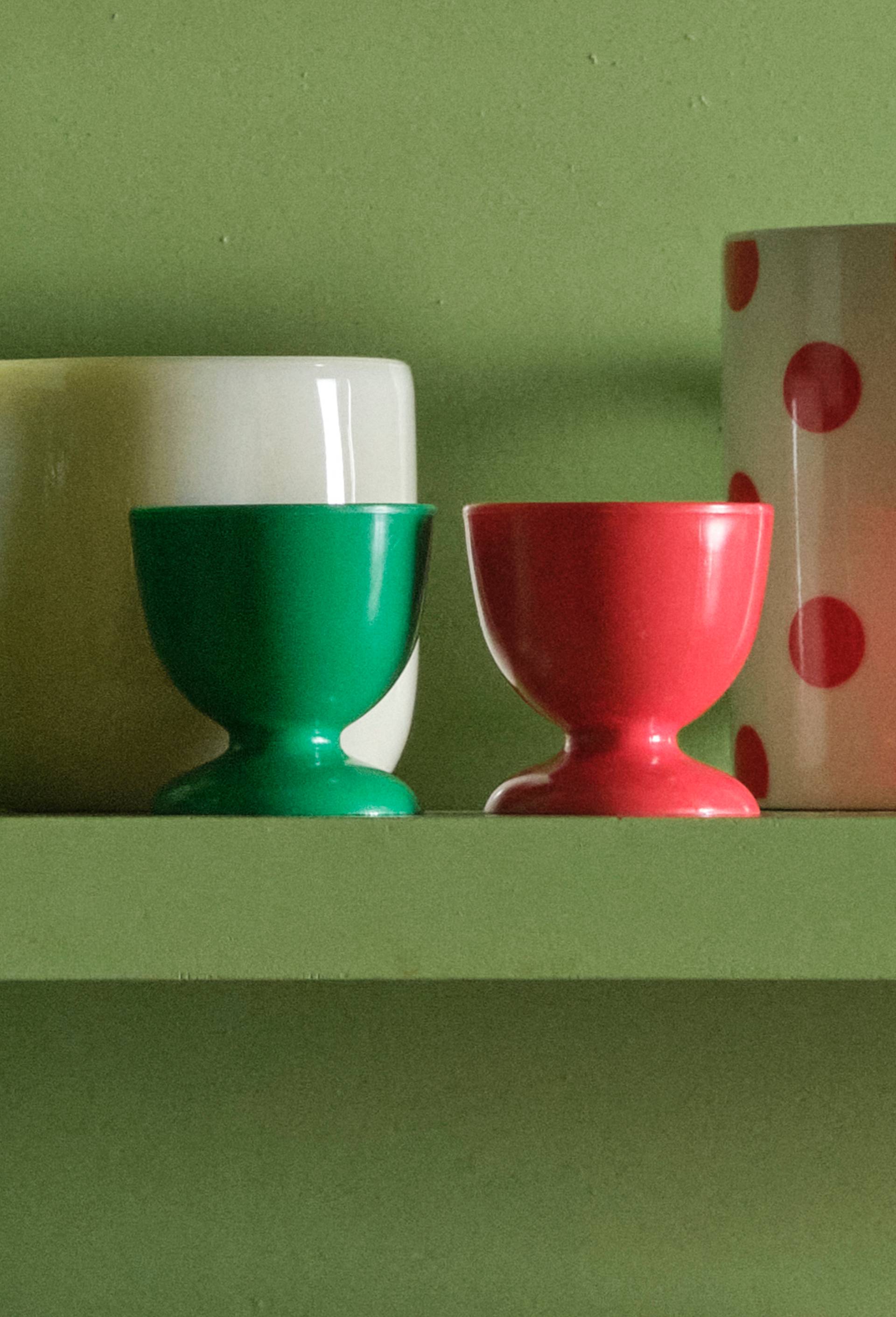 Coquetier, en plastique, Rouge, large image number 0