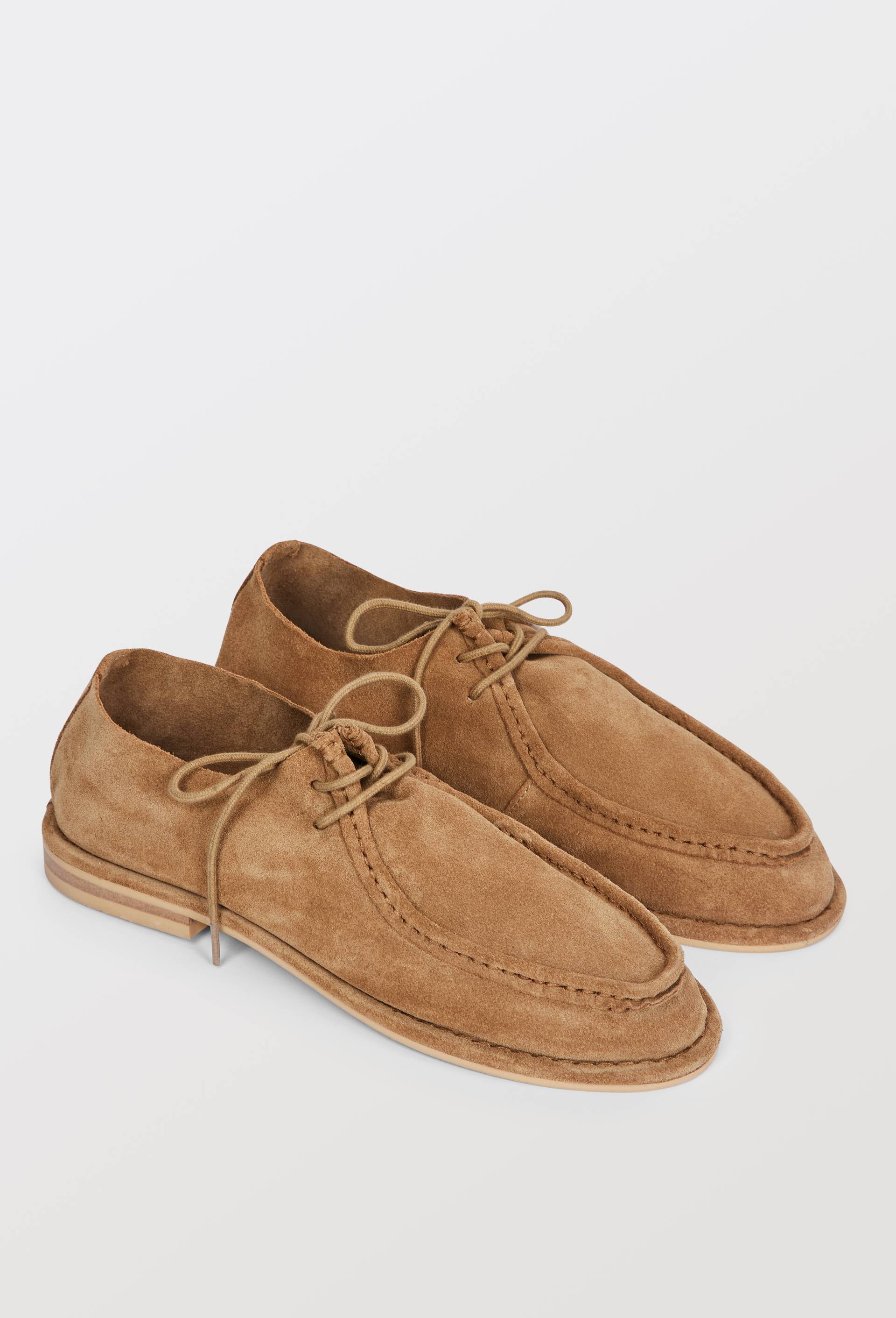 Derbies en cro&ucirc;te de cuir, Beige, large image number 0.0