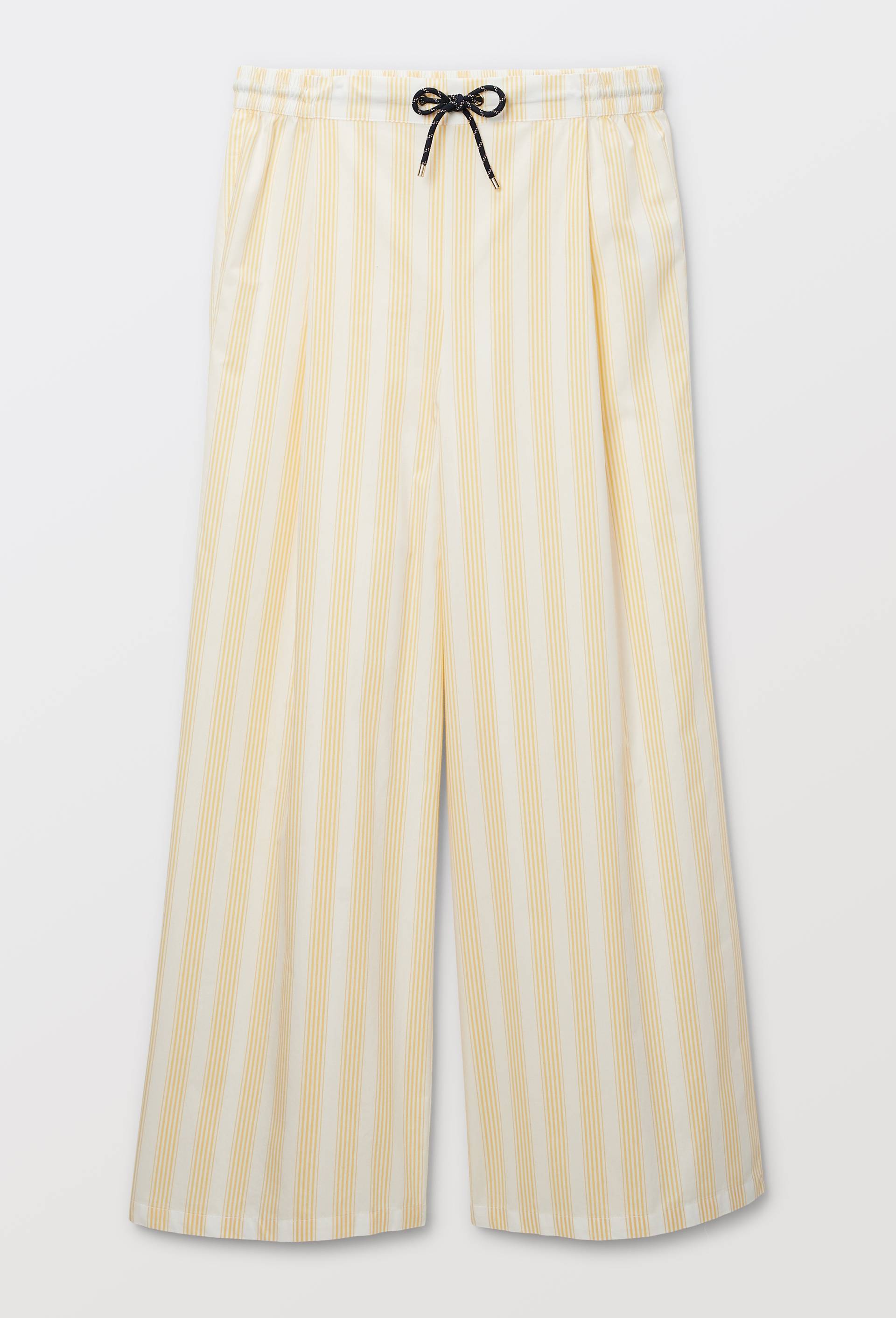 Pantalon de plage &agrave; rayures en coton BIO GOTS, Jaune, large image number 2