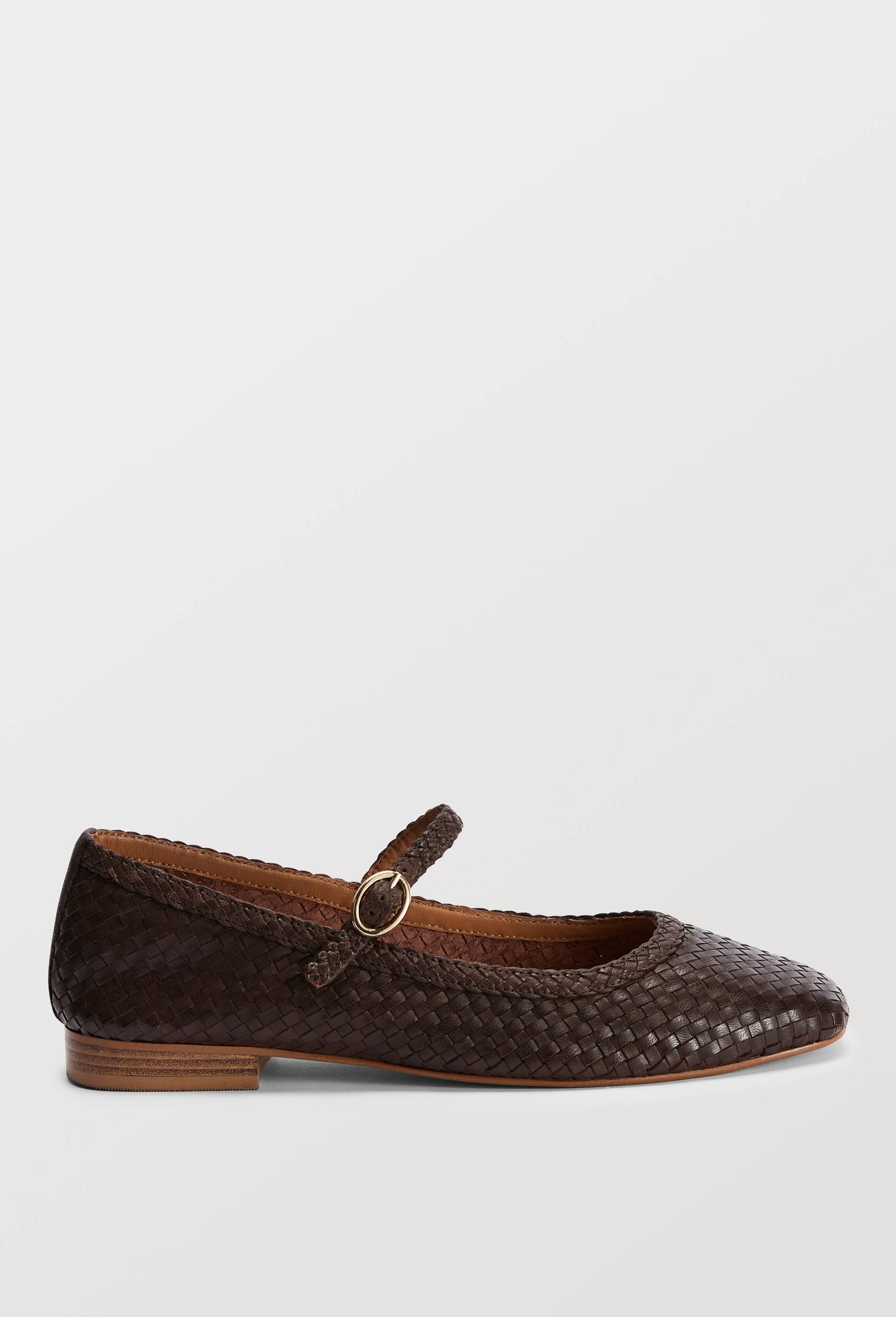 Babies en cannage en cuir, Brun fonc&eacute;, large image number 1