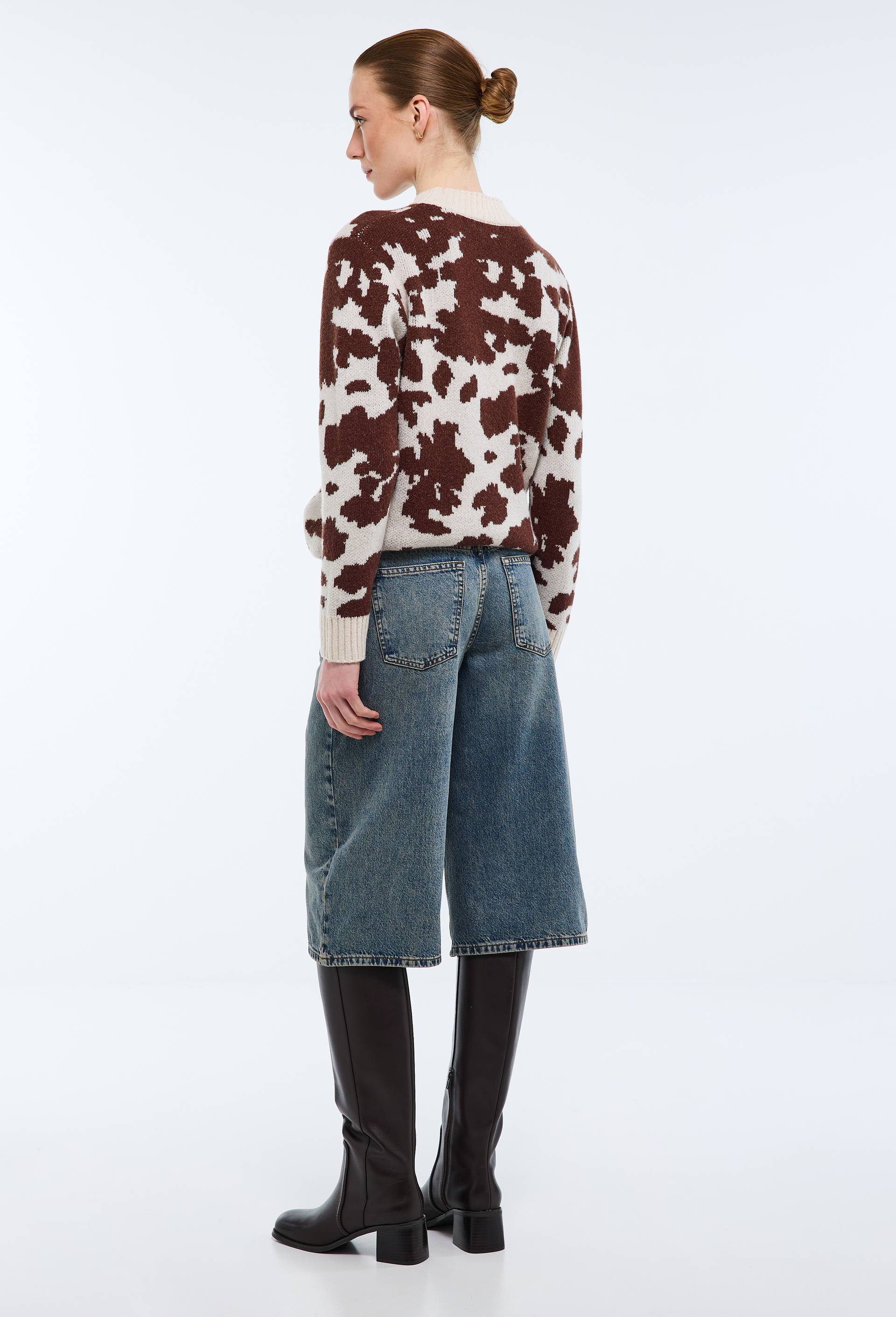 Jupe culotte en jean, Bleu fonc&eacute;, large image number 1