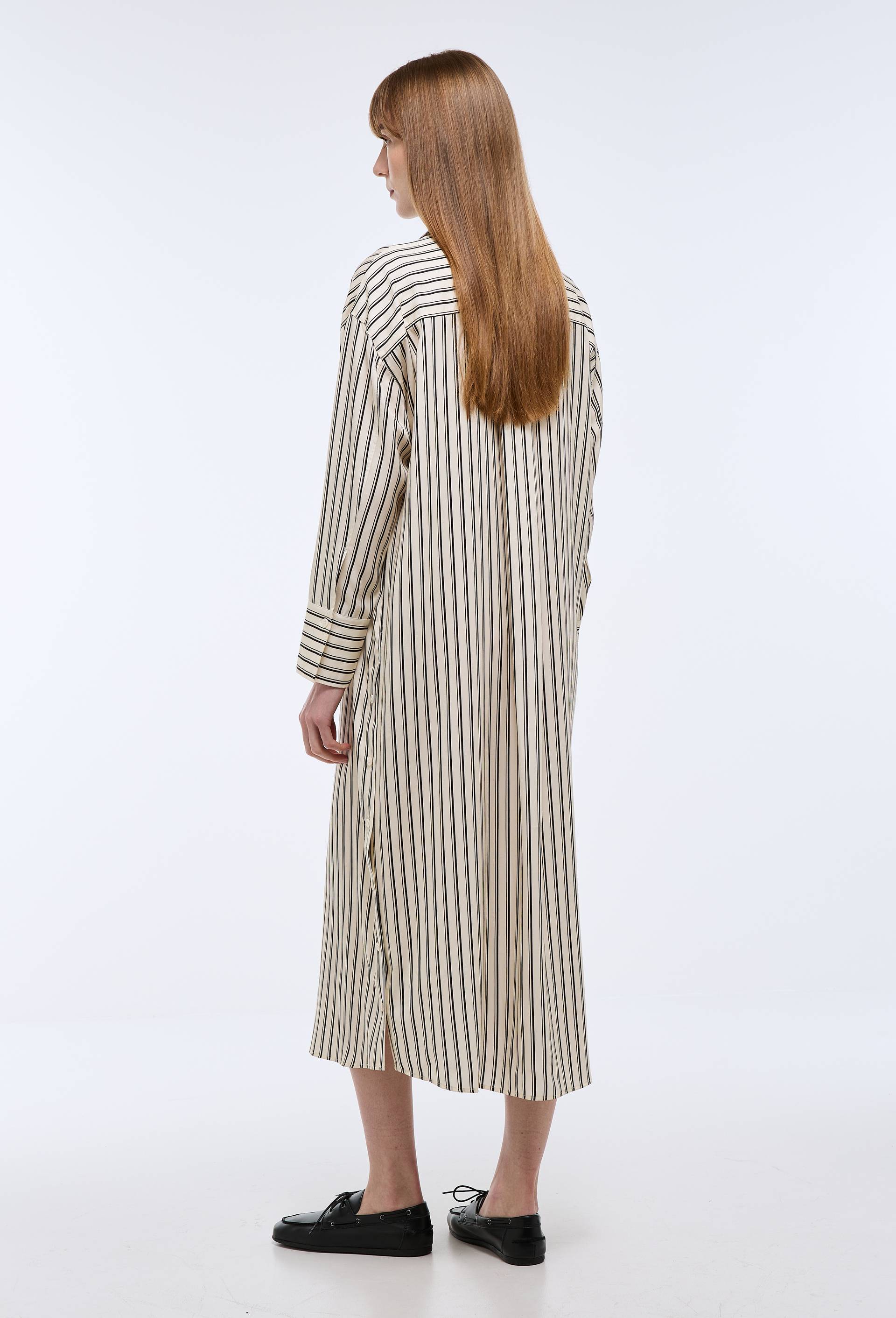 Robe chemise ray&eacute;e, Ecru, large image number 3