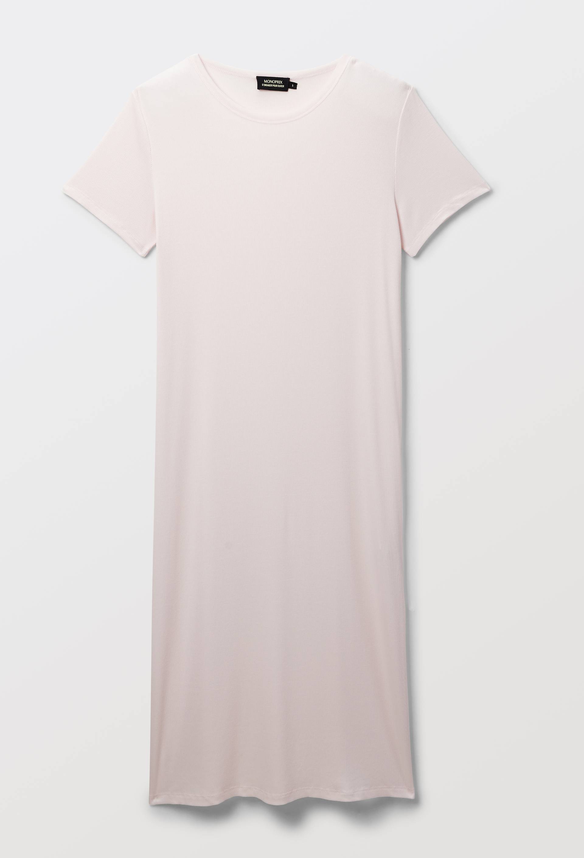 Chemise de nuit manches courtes en modal avec d&eacute;tails en mesh, Rose clair, large image number 2.0