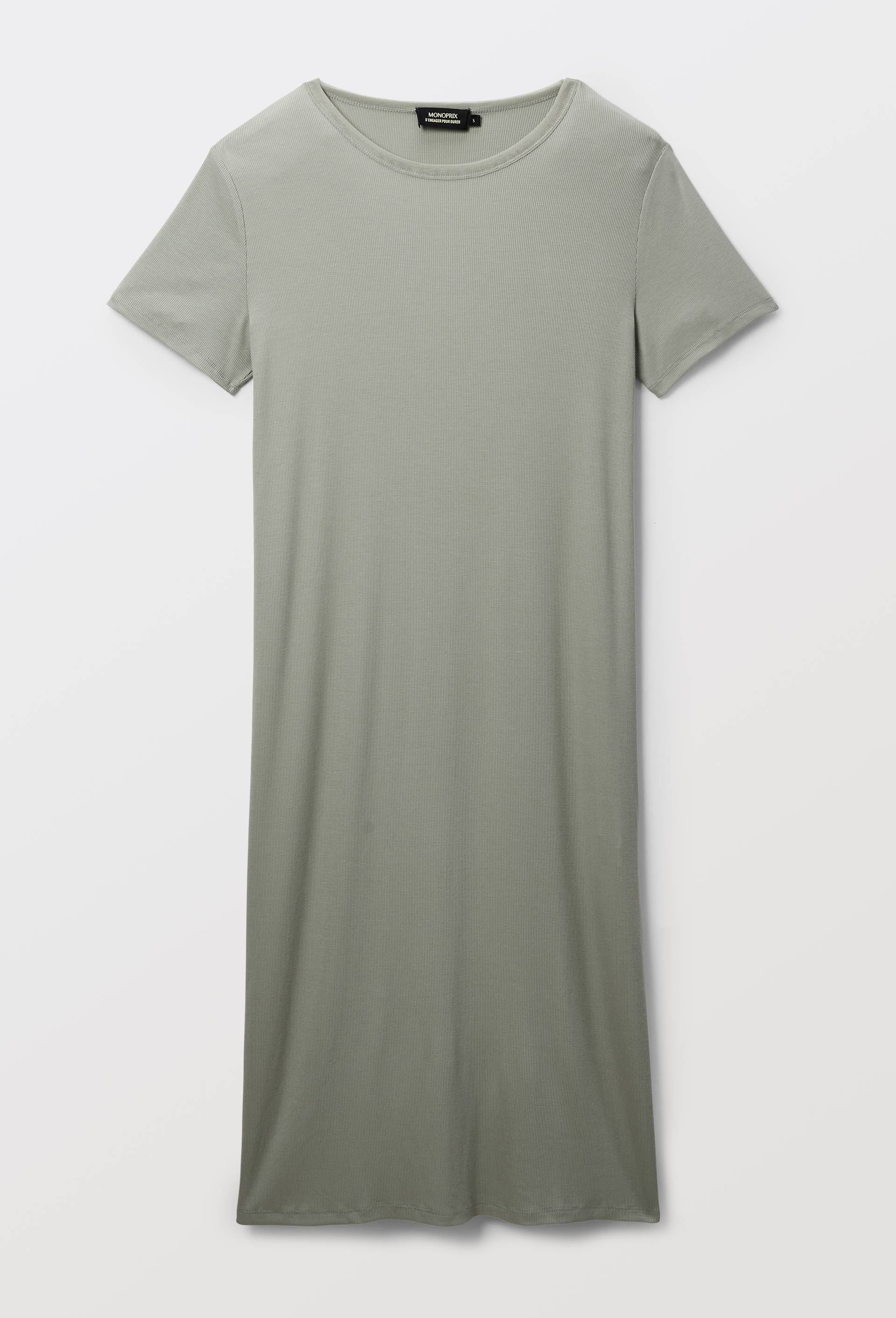Chemise de nuit manches courtes en modal avec d&eacute;tails en mesh, Vert, large image number 2