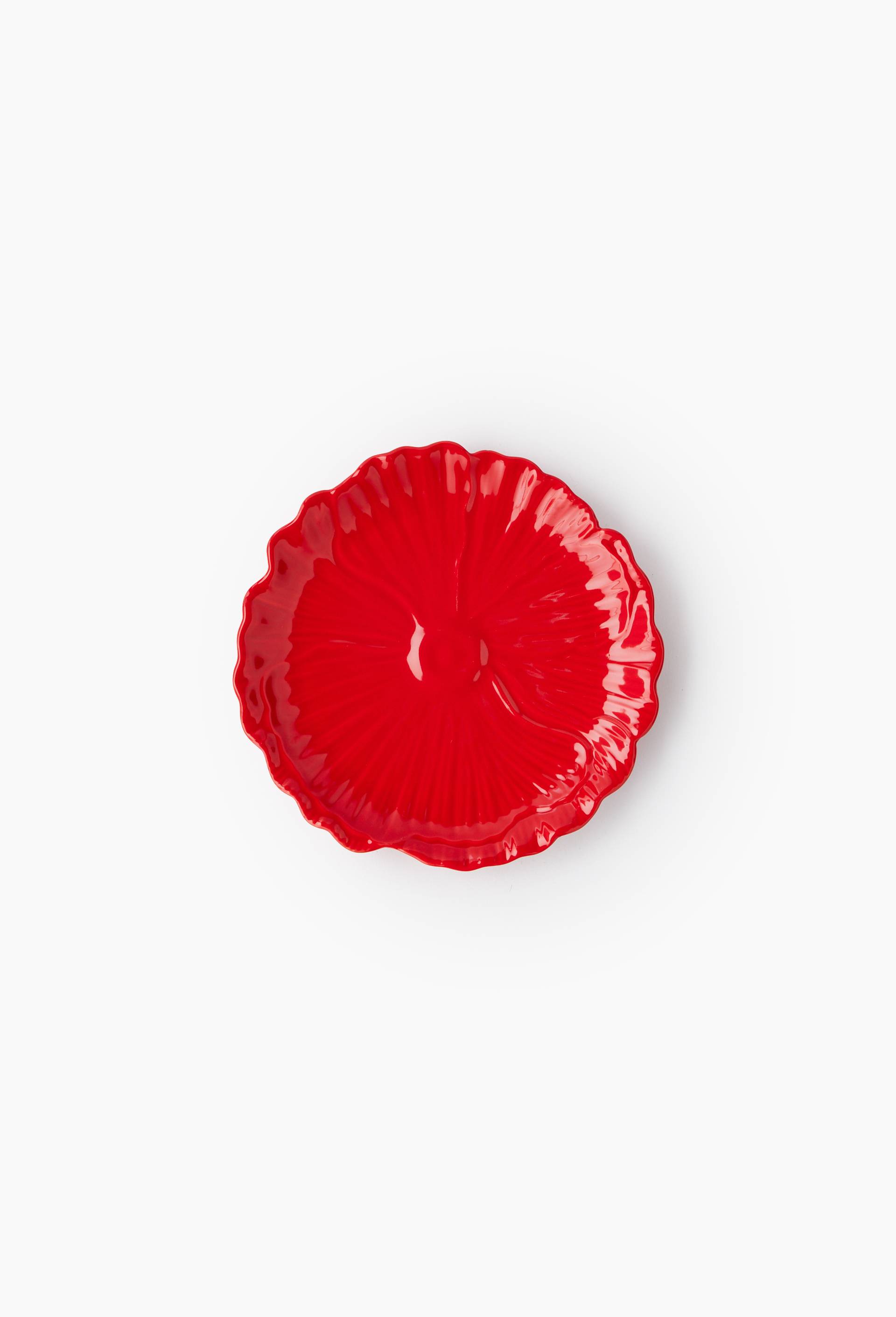 Assiette &agrave; dessert coquelicot, 17cm, Rouge, large image number 0