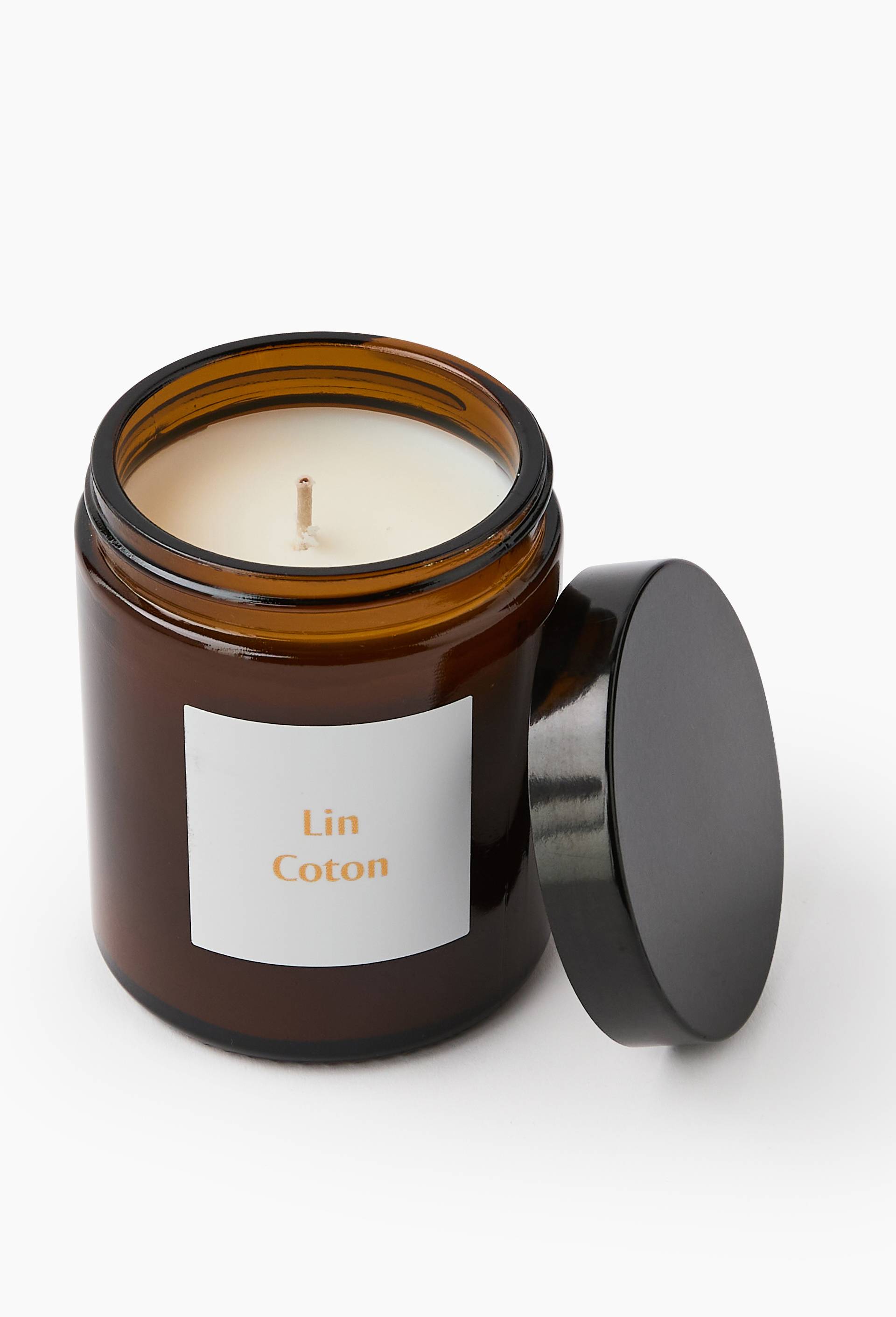 Bougie pommadier, parfum lin coton, 180gr, Gris, large image number 1