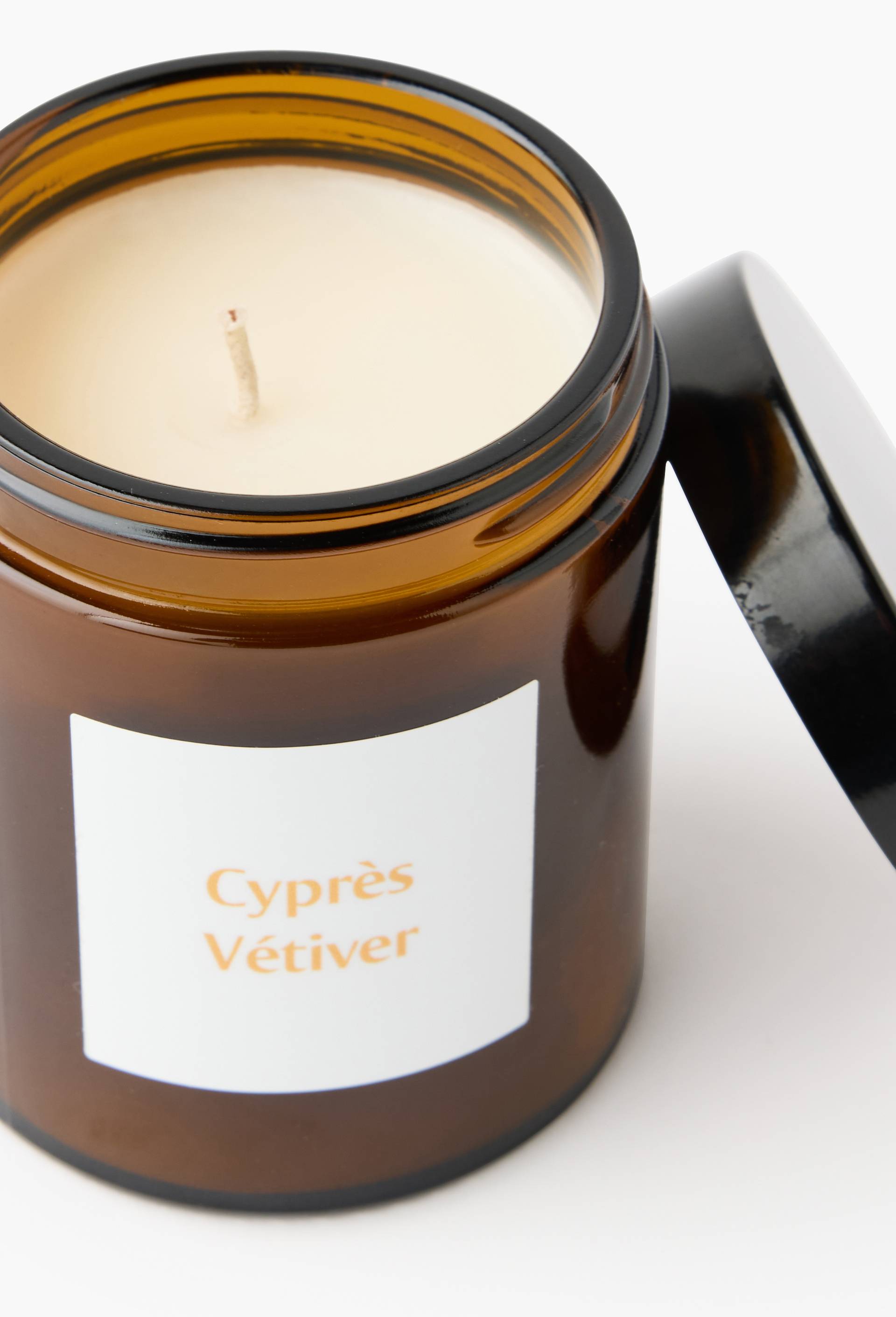 Bougie pommadier, parfum cypr&egrave;s v&eacute;tiver, 180gr, Vert clair, large image number 1