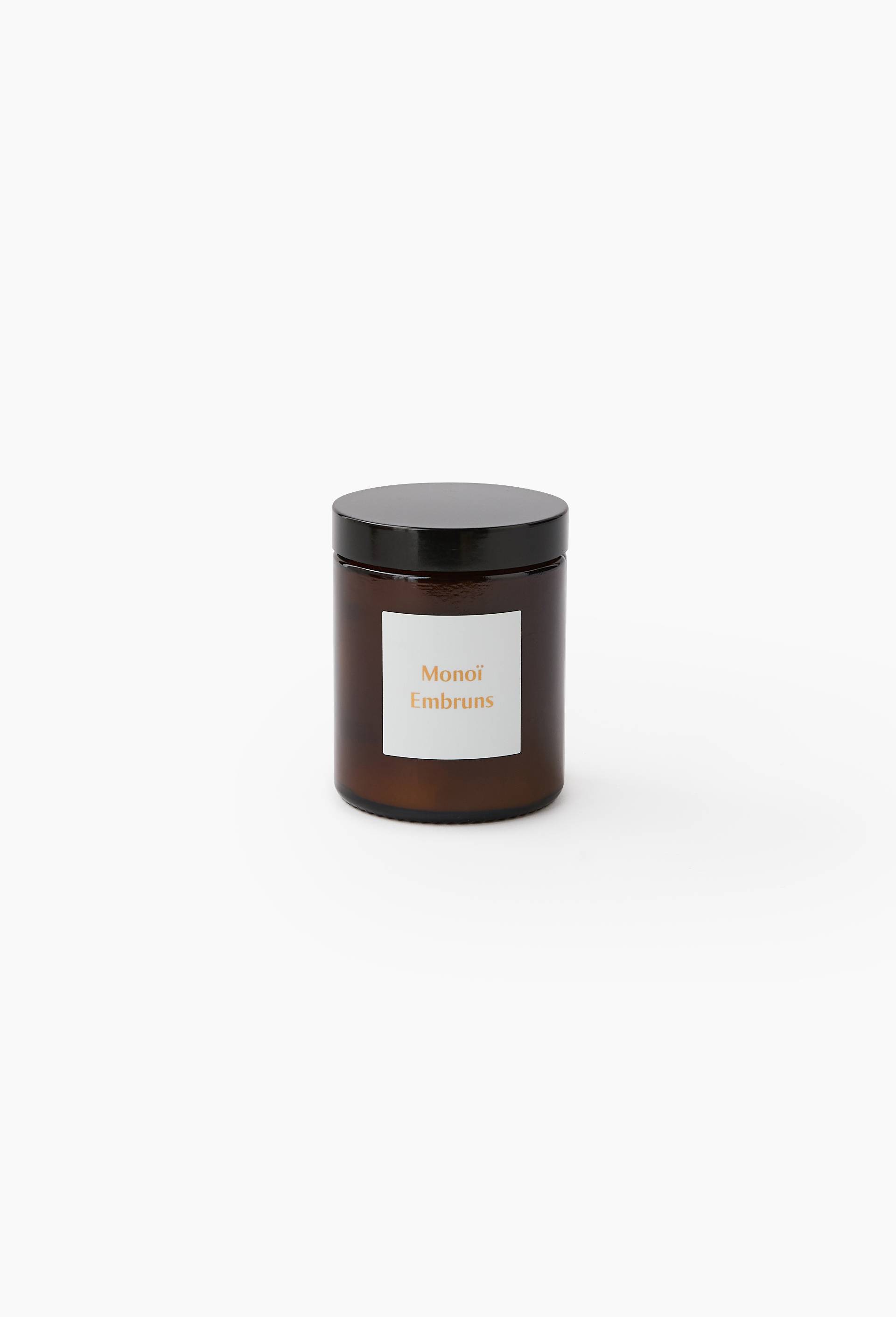 Bougie pommadier, parfum mono&iuml; embrun, 180gr, Jaune clair, large image number 0