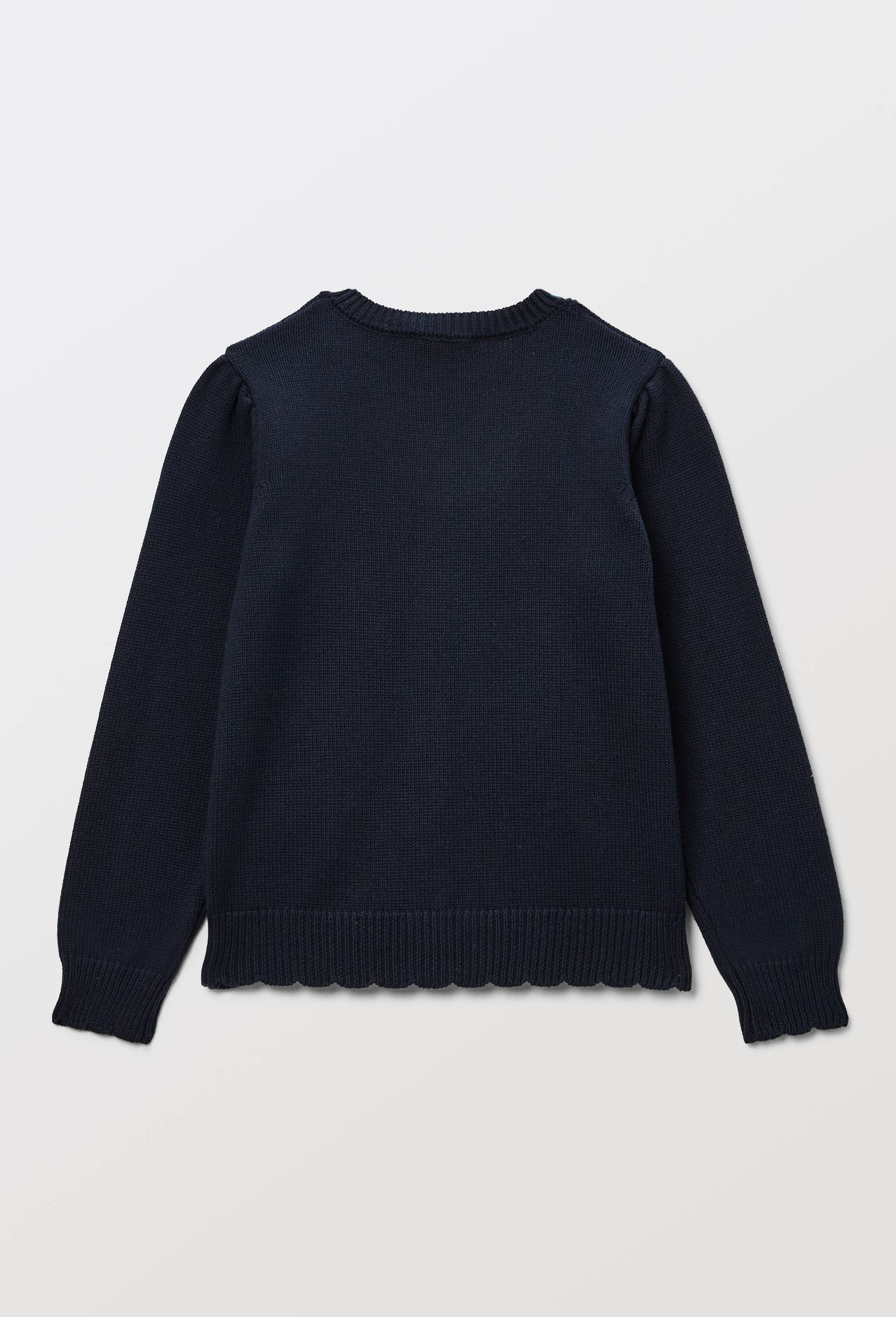 Cardigan uni, Bleu fonc&eacute;, large image number 2
