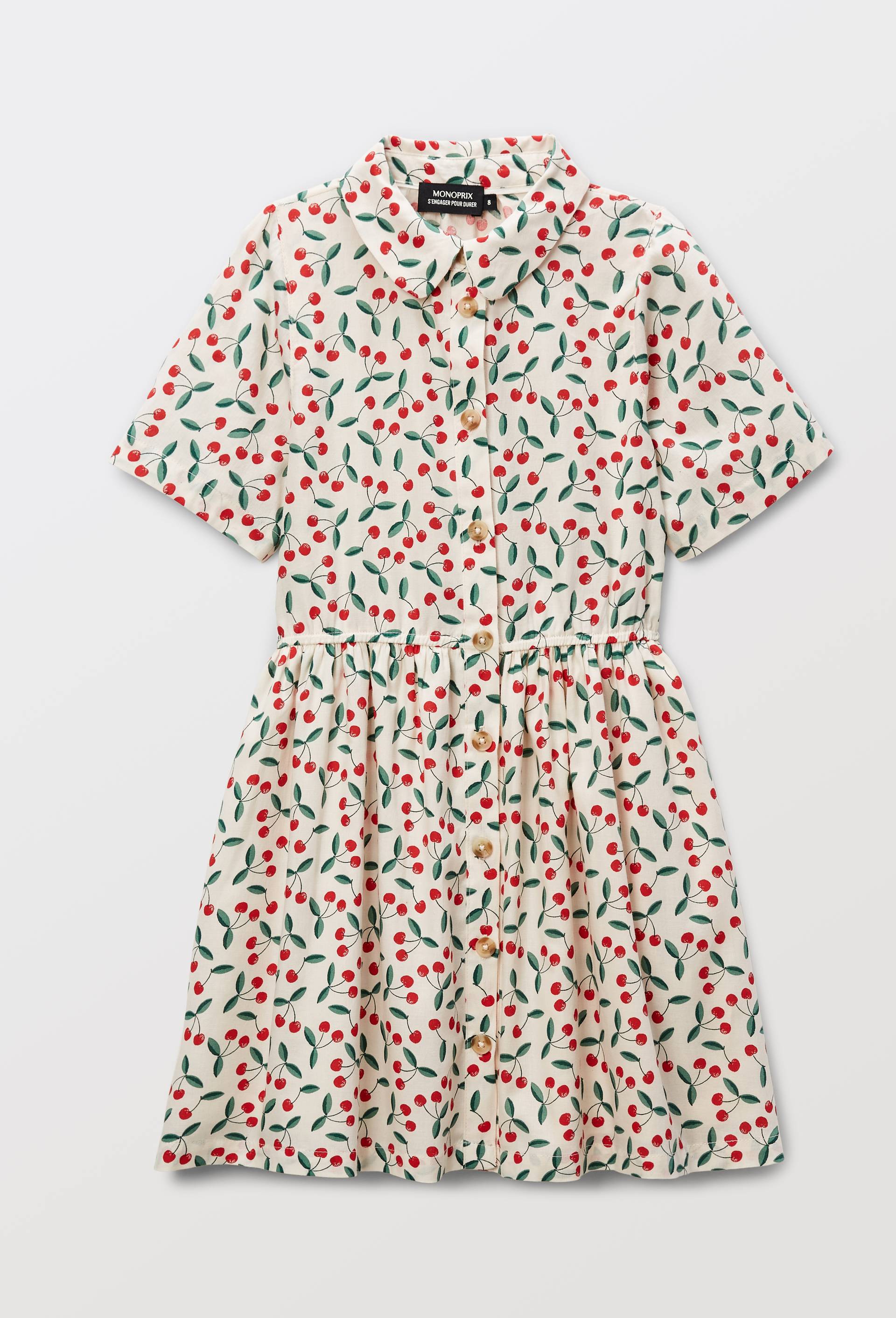 Robe imprim&eacute;e en coton BIO, Beige clair, large image number 2