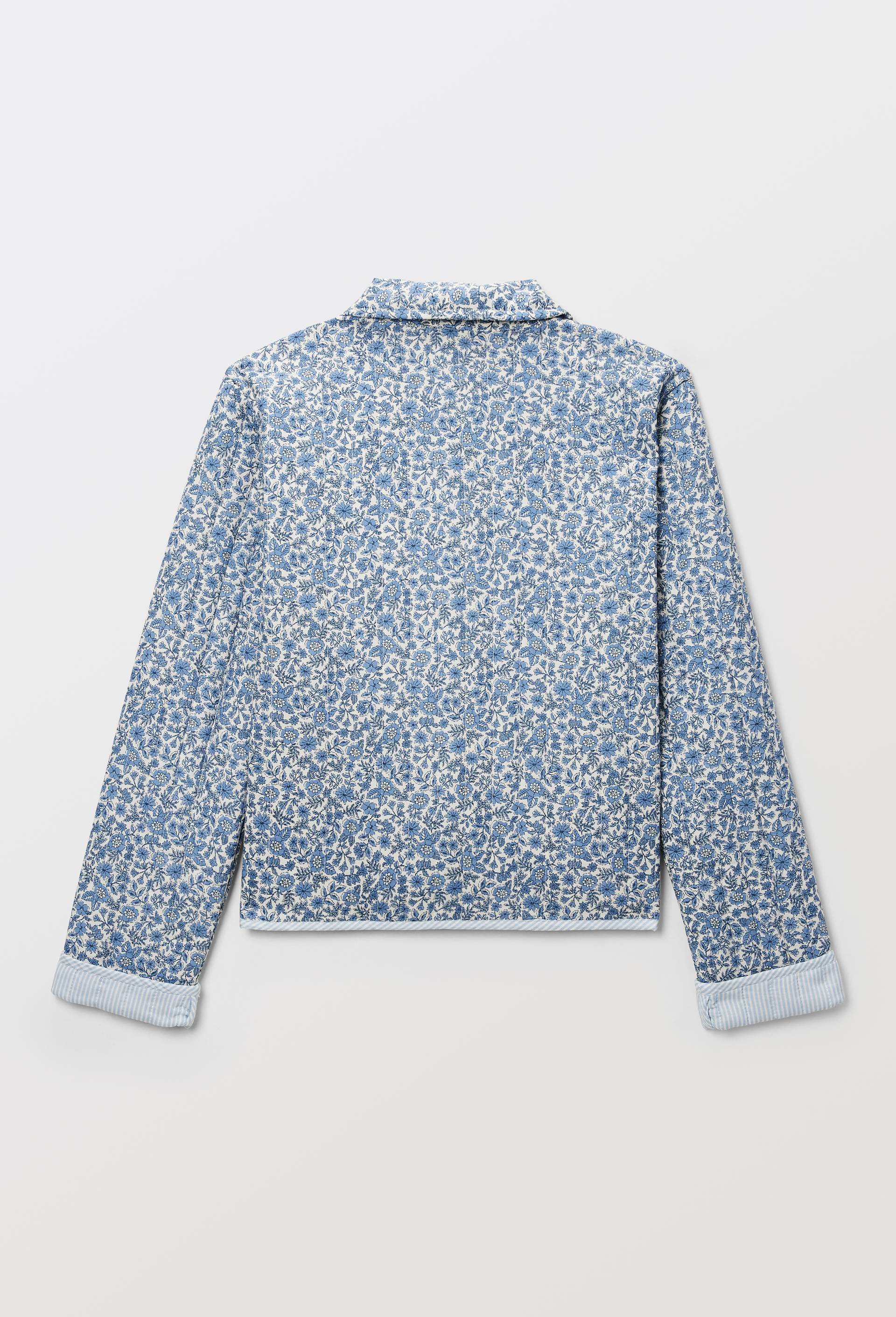 Veste matelass&eacute;e imprim&eacute;e, Bleu, large image number 3.0