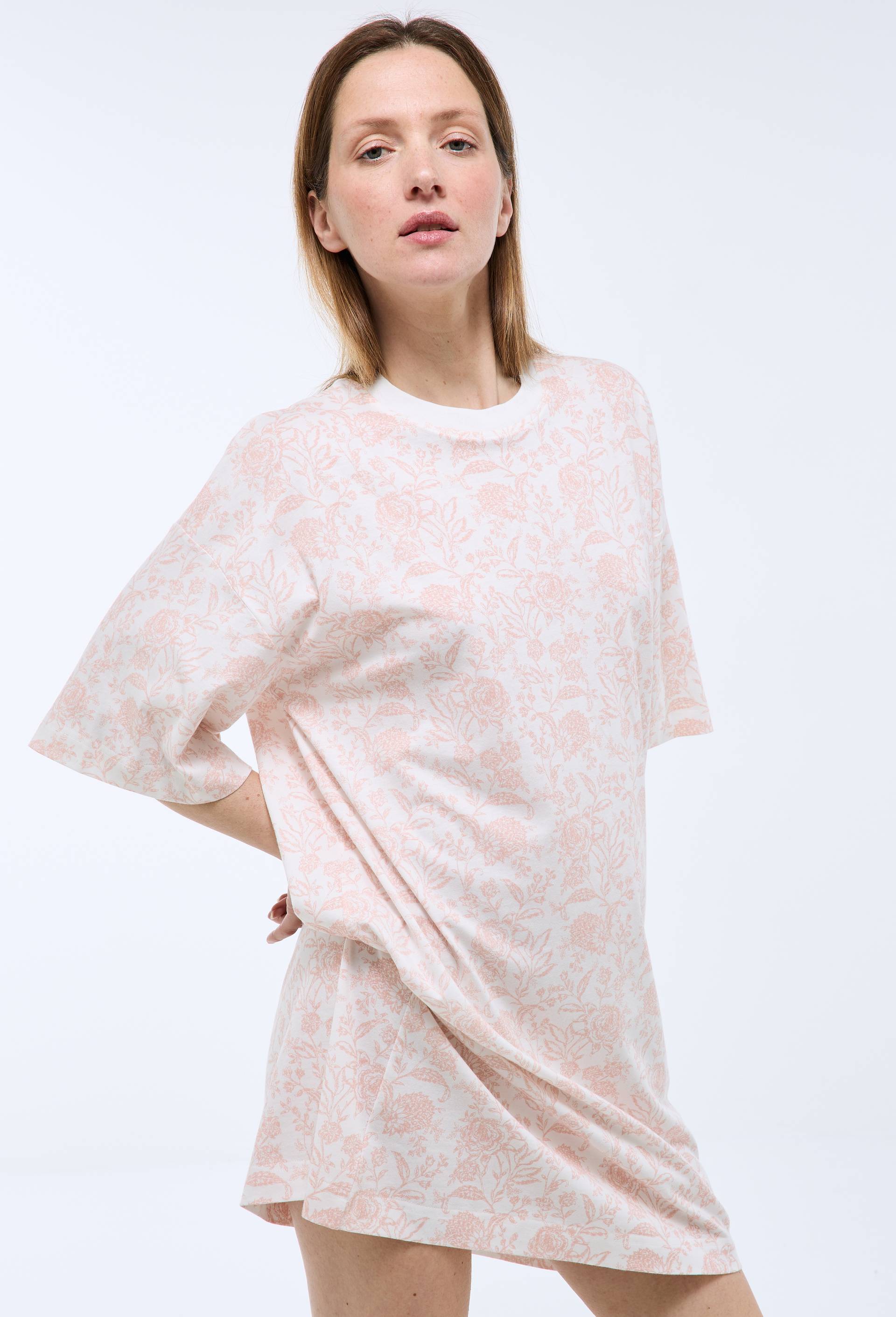 Chemise de nuit en coton BIO GOTS, Rose, large image number 1.0