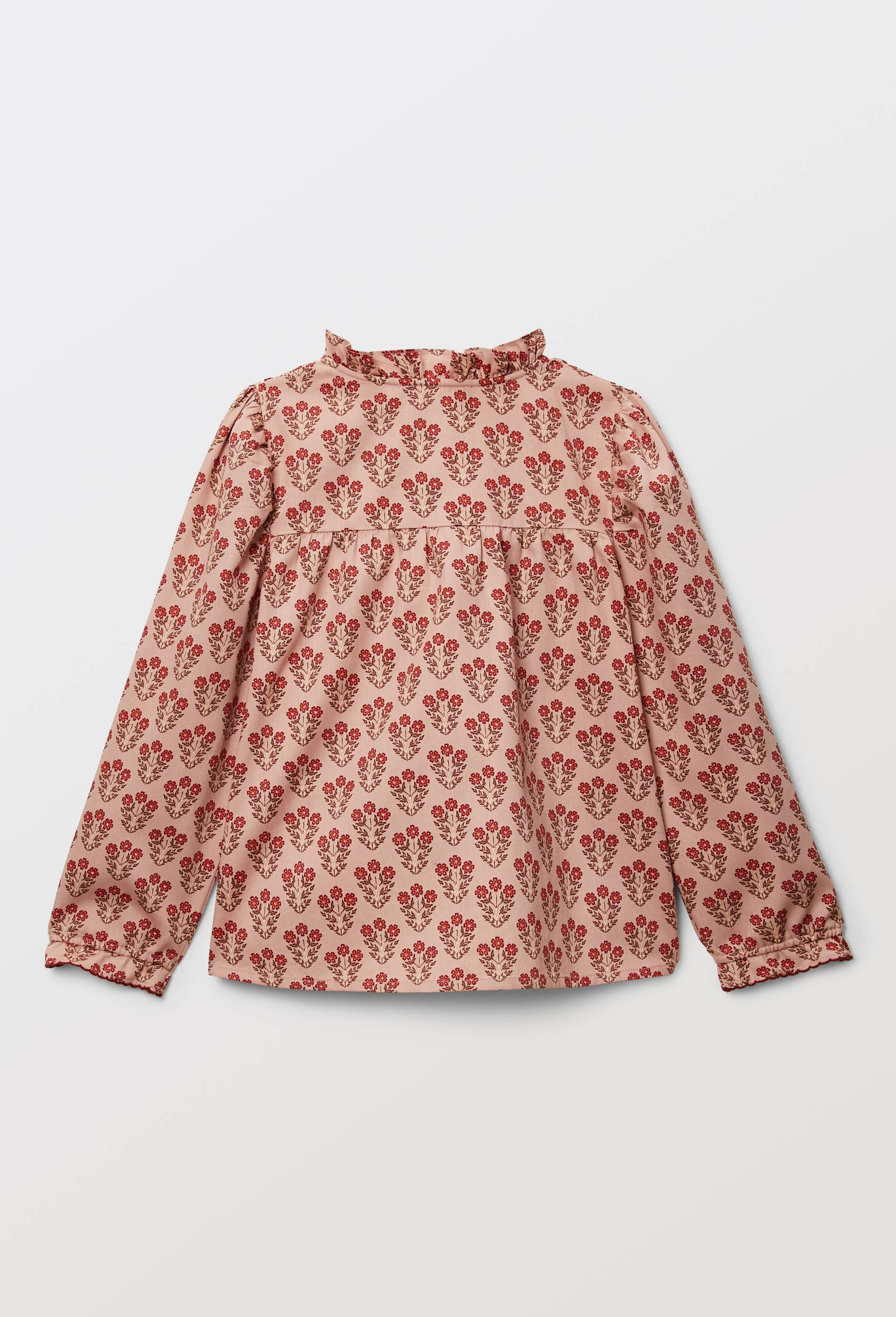 Blouse brod&eacute;e en coton, Rose, large image number 3.0