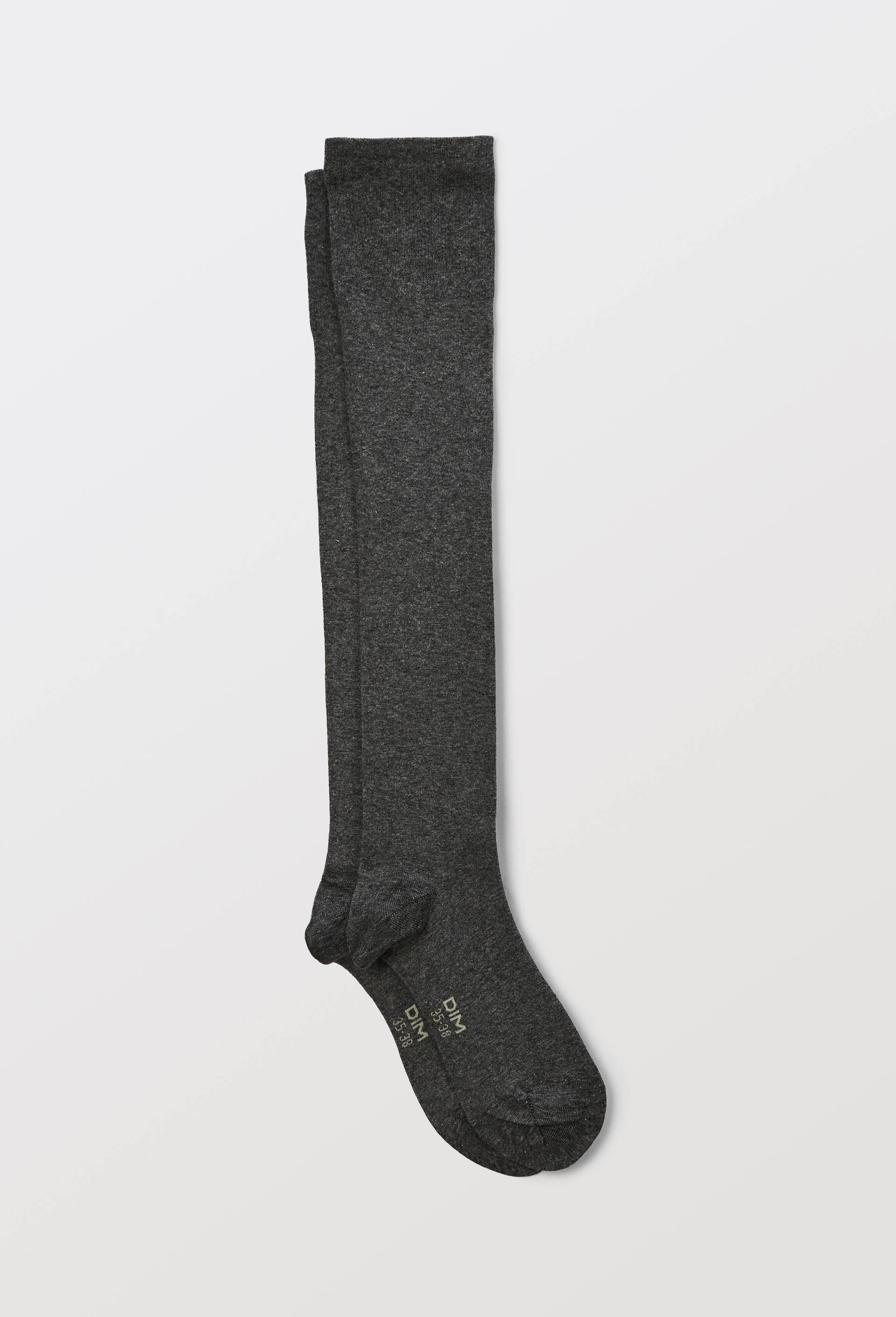 Chaussettes hautes en coton DIM, Gris fonc&eacute;, large image number 1