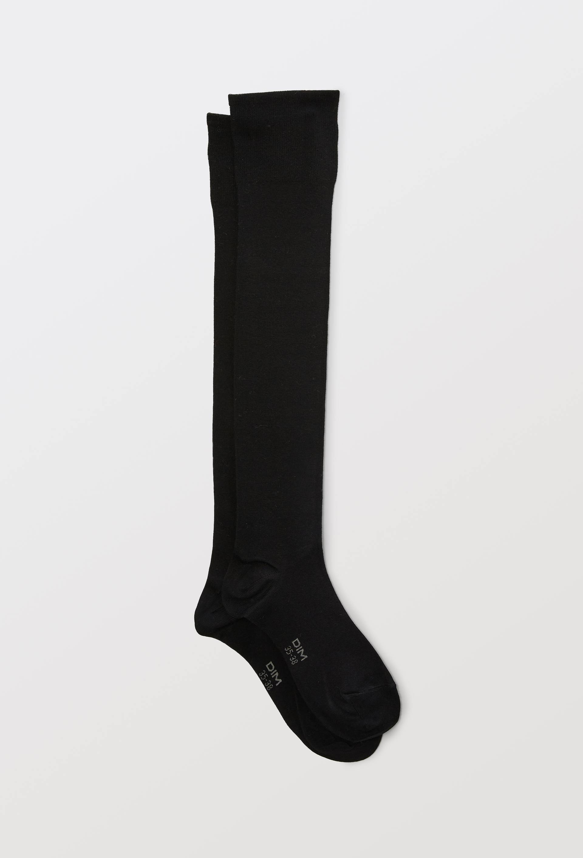 Chaussettes hautes en coton DIM, Noir, large image number 0