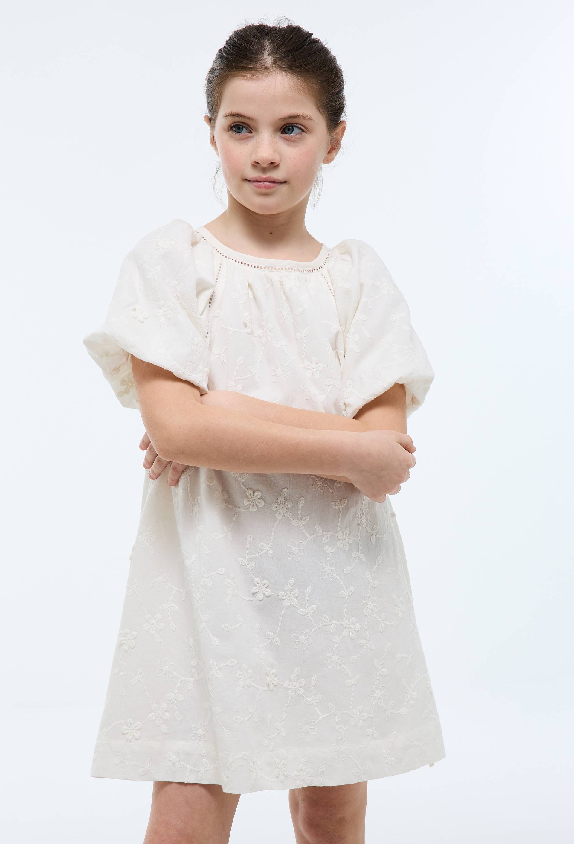 Robe imprim&eacute;e en coton, Ecru, large image number 0