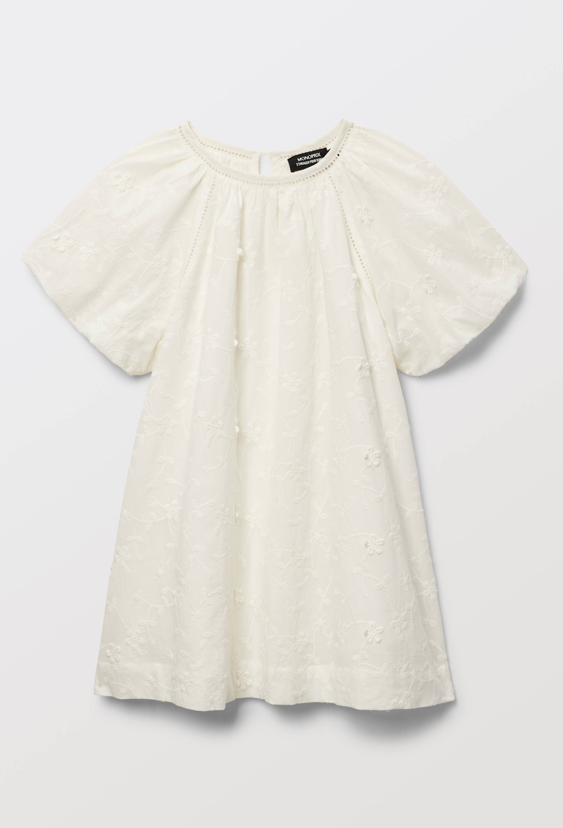 Robe imprim&eacute;e en coton, Ecru, large image number 2