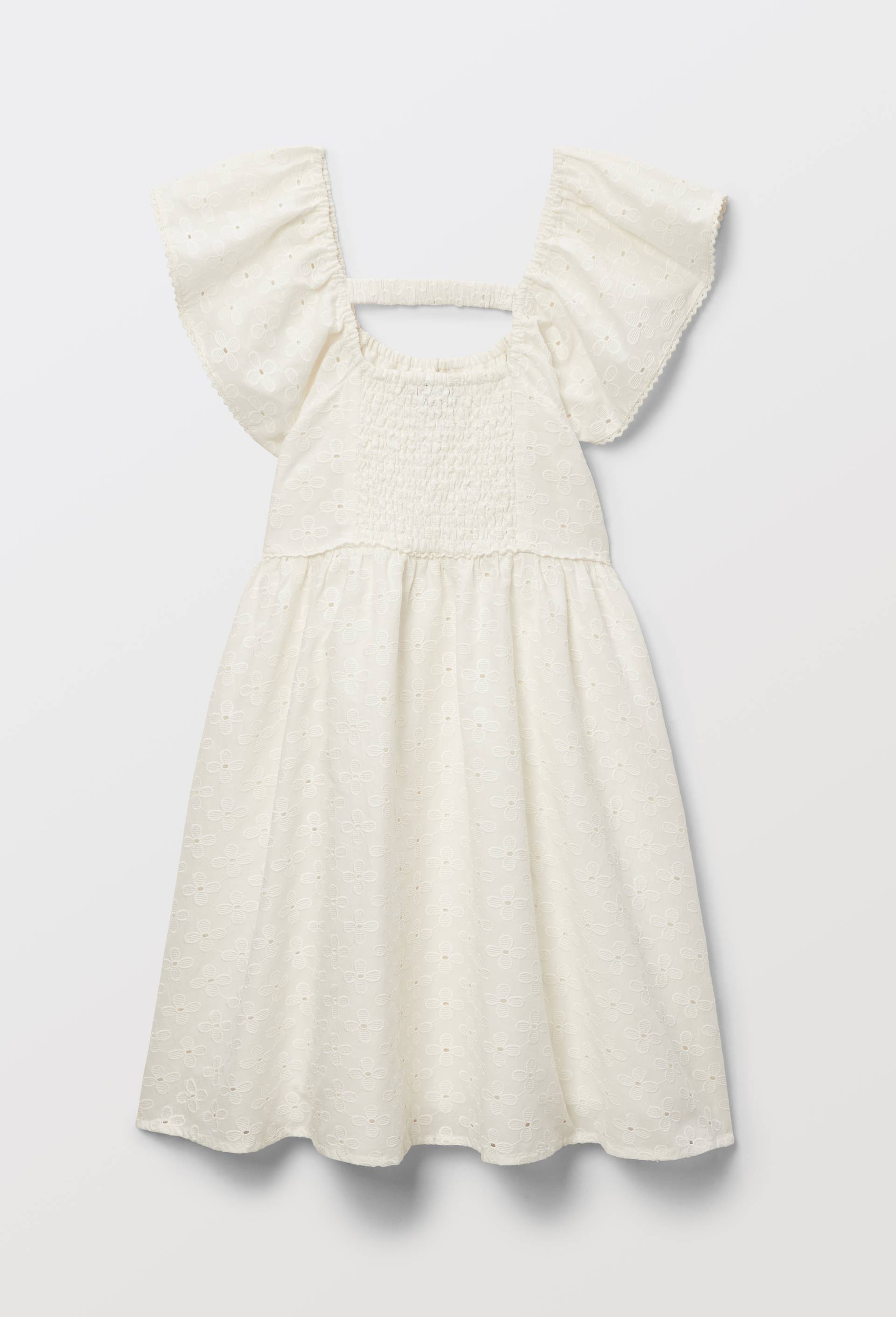 Robe brod&eacute;e en coton, Ecru, large image number 2.0