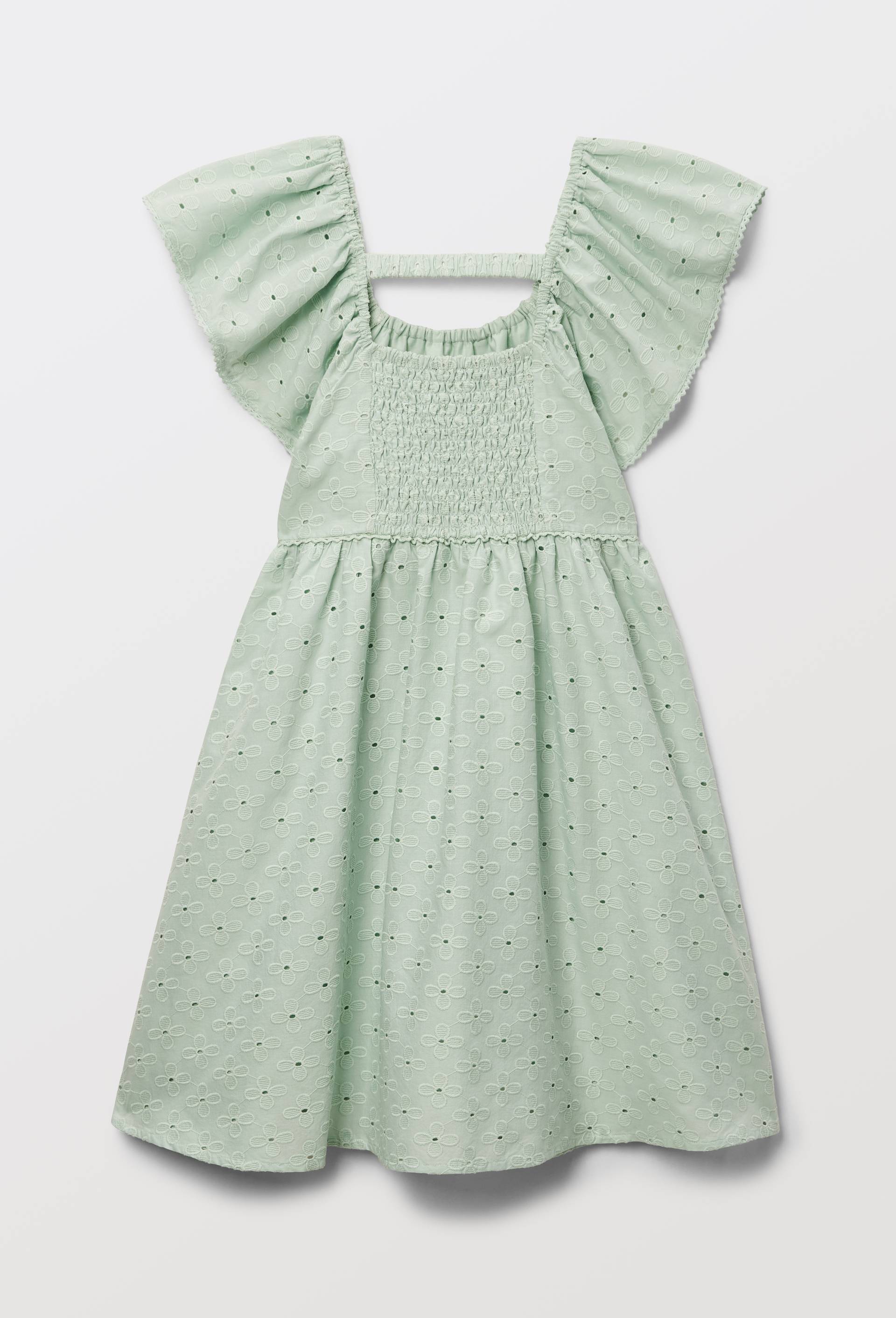 Robe brod&eacute;e en coton, Vert clair, large image number 2.0