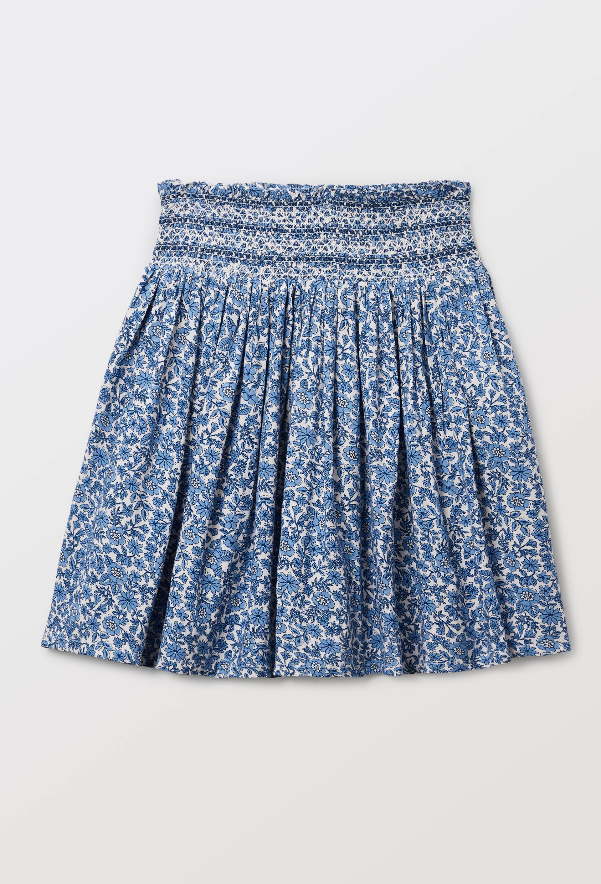 Jupe &agrave; smocks imprim&eacute;e, Bleu, large image number 1.0