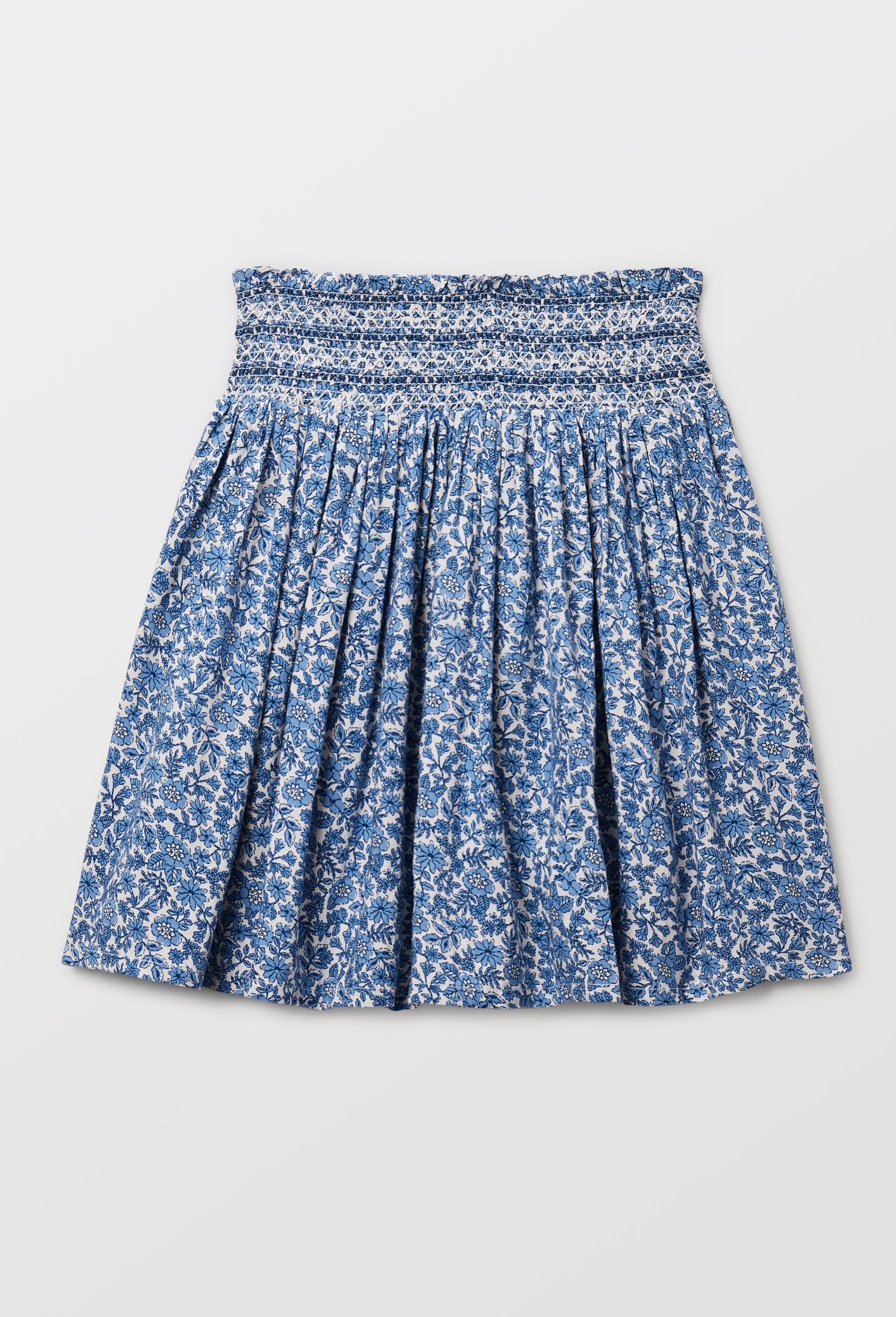 Jupe &agrave; smocks imprim&eacute;e, Bleu, large image number 2