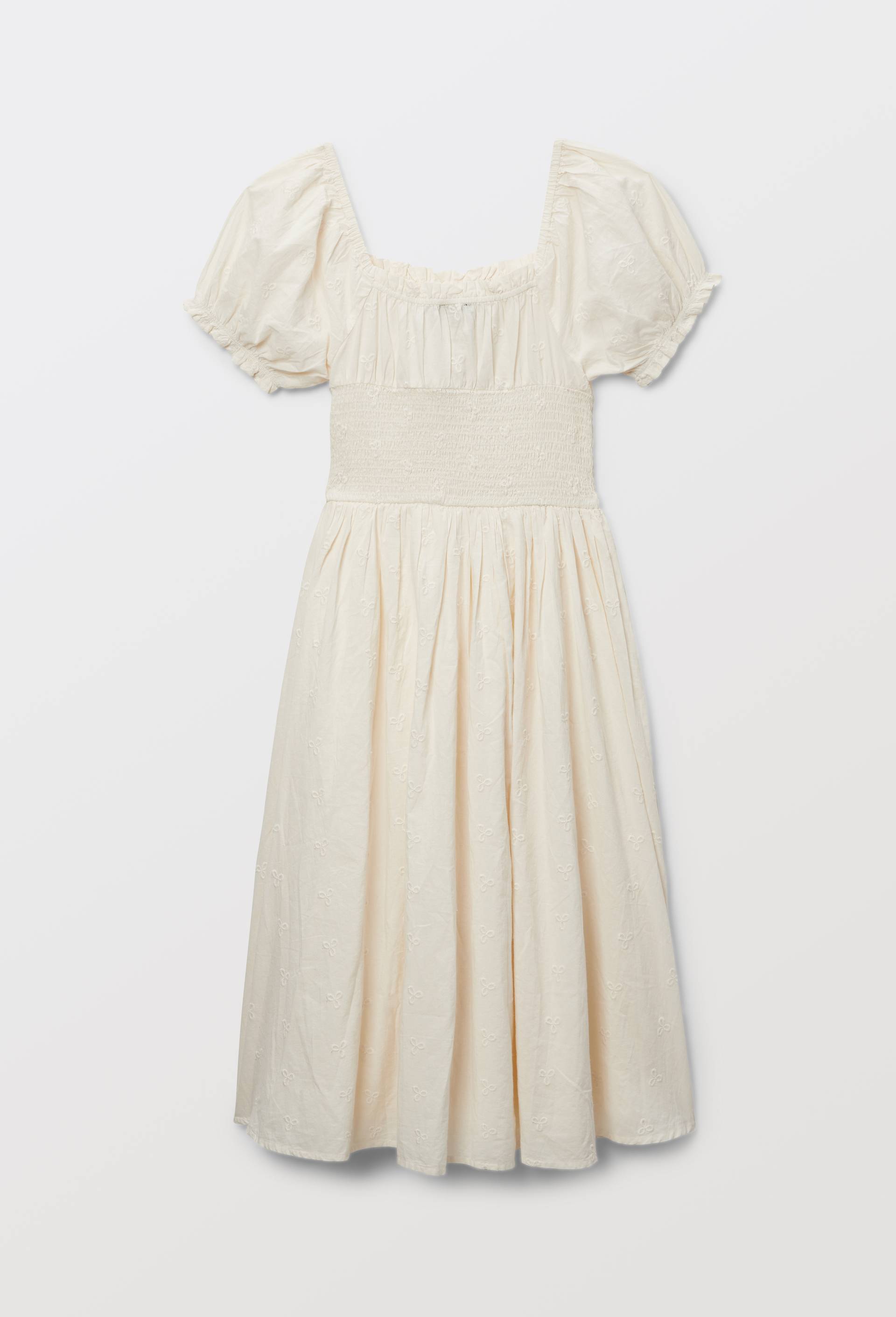 Robe manches courtes brod&eacute;e, Beige clair, large image number 2