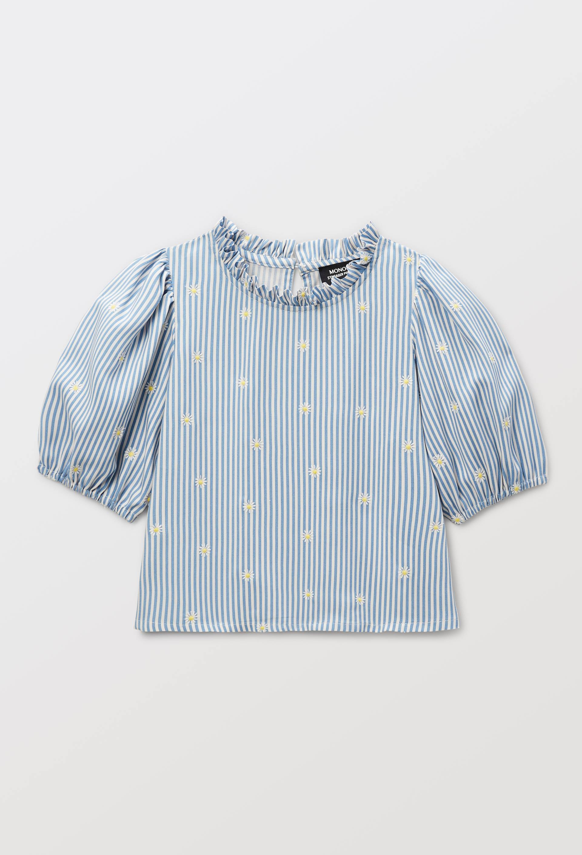 Blouse brod&eacute;e en coton, Beige clair, large image number 1.0