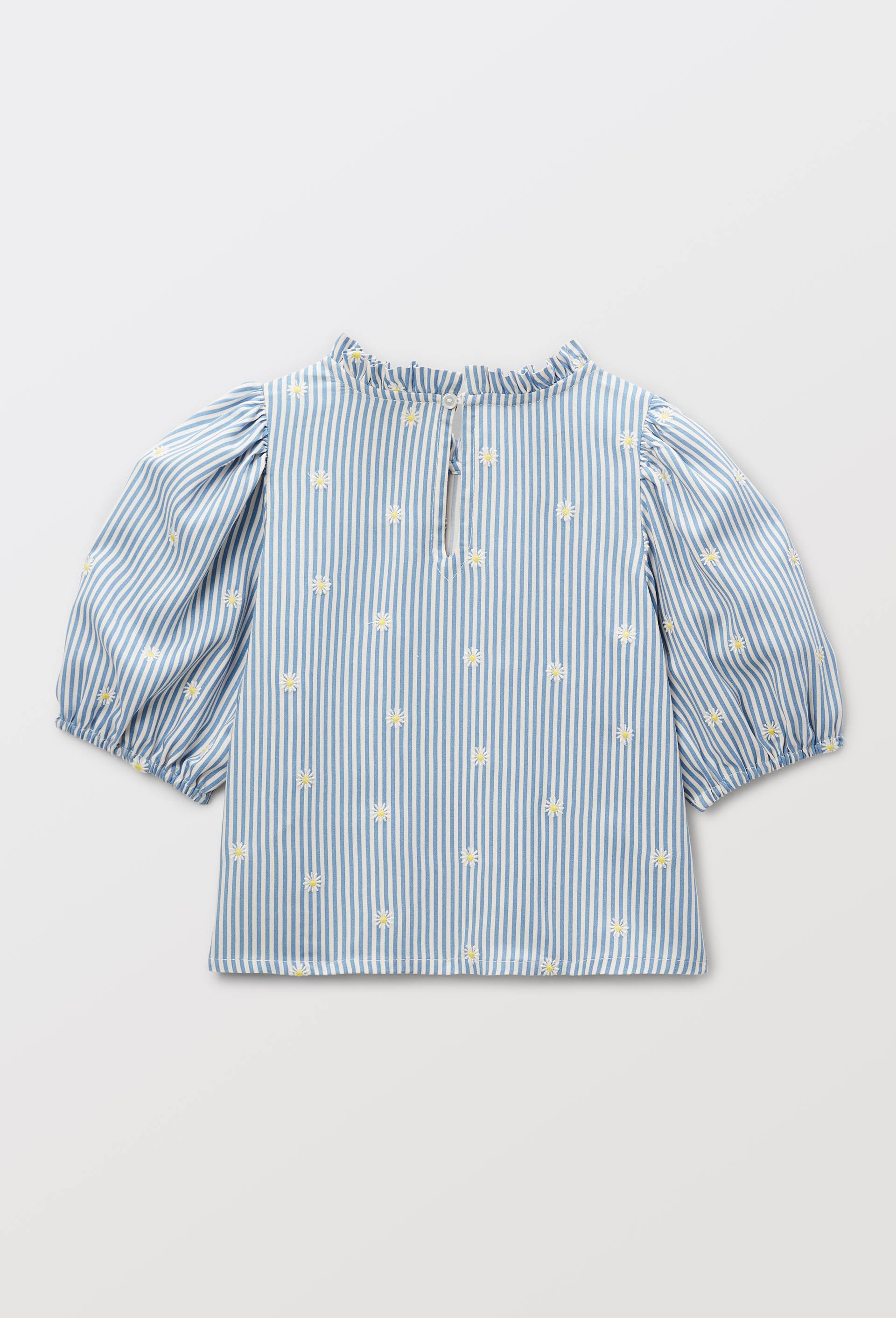 Blouse brod&eacute;e en coton, Beige clair, large image number 2