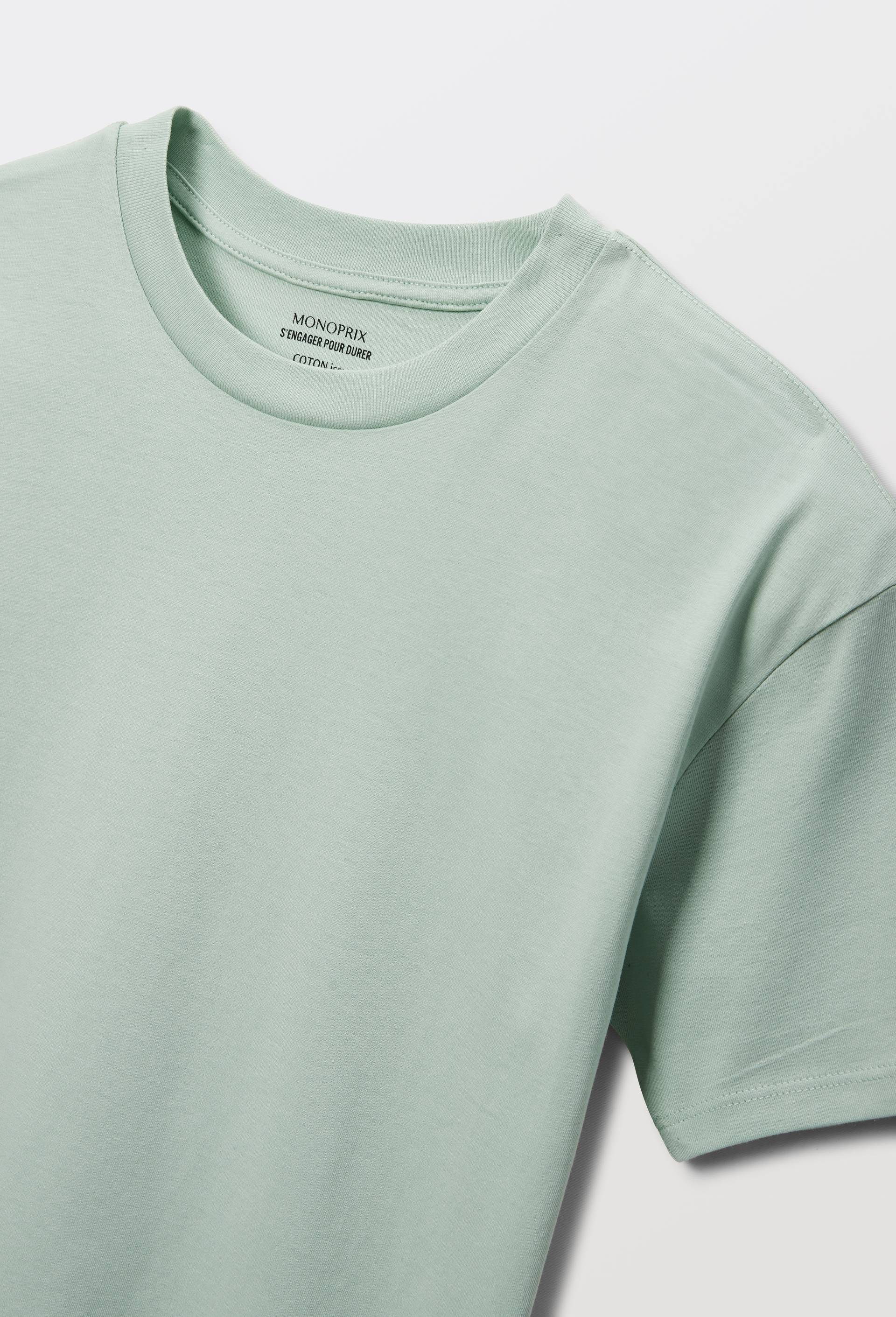 T-shirt uni en coton BIO GOTS, Vert clair, large image number 2