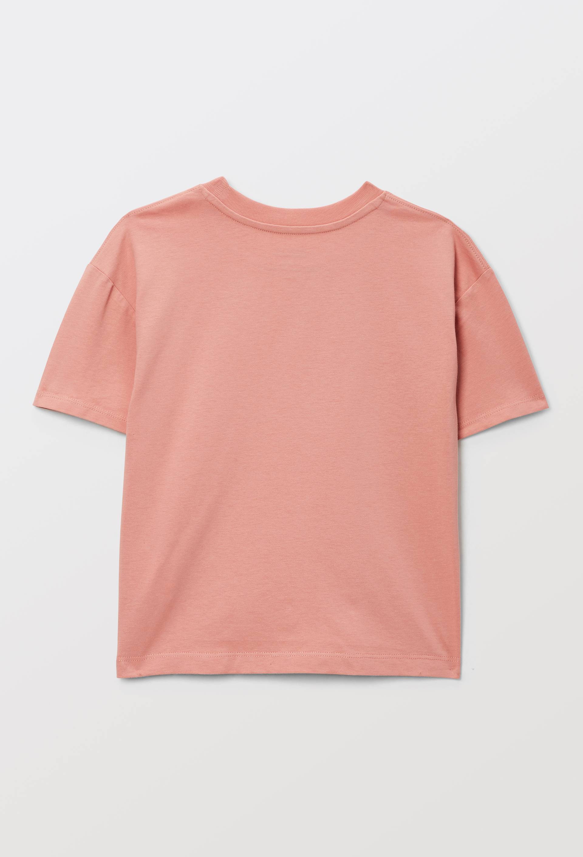 T-shirt uni en coton BIO GOTS, Rose, large image number 1