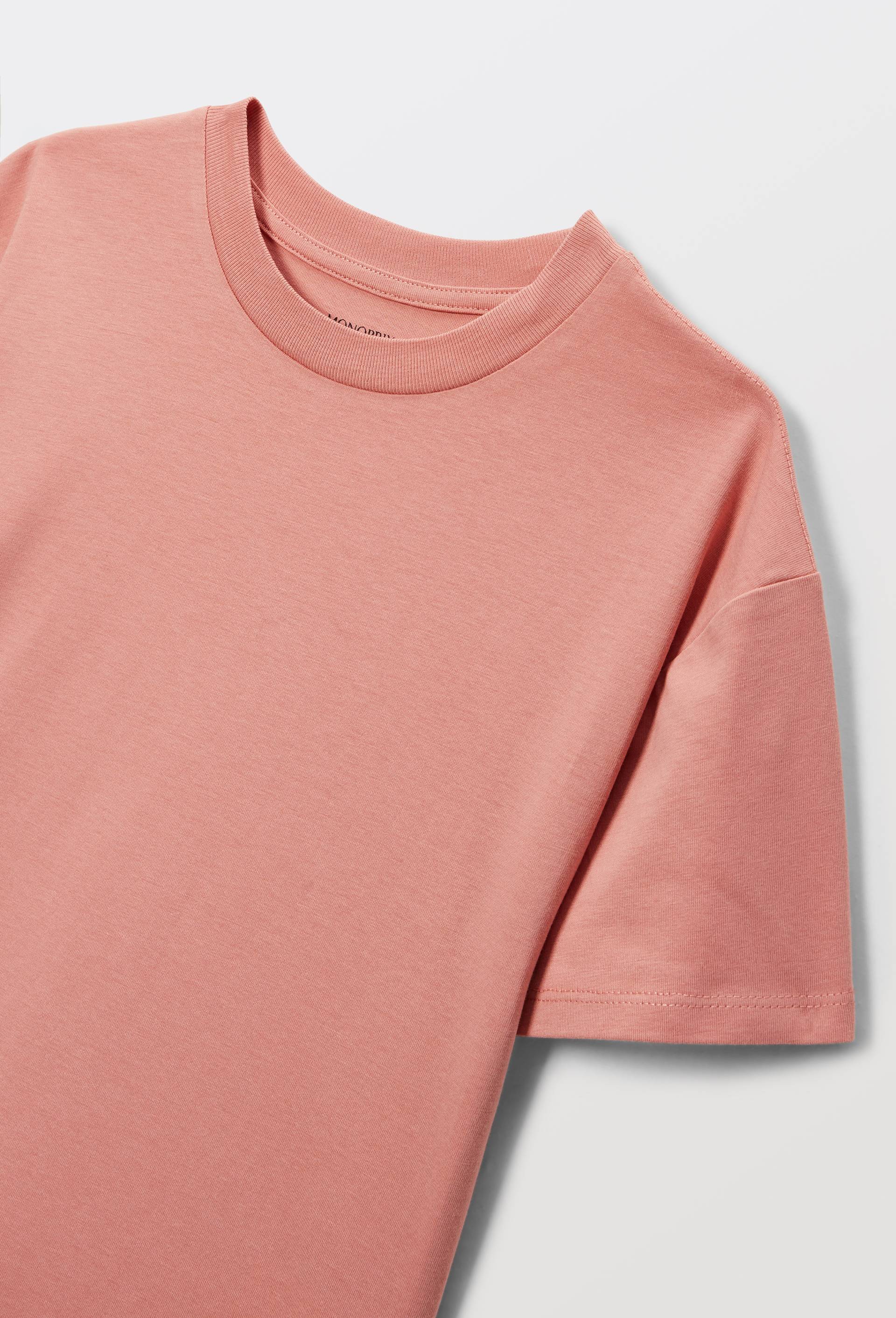 T-shirt uni en coton BIO GOTS, Rose, large image number 2.0